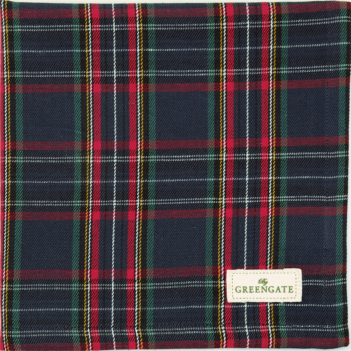 Greengate Dagmar Stoffserviette check dark blue 40x40cm