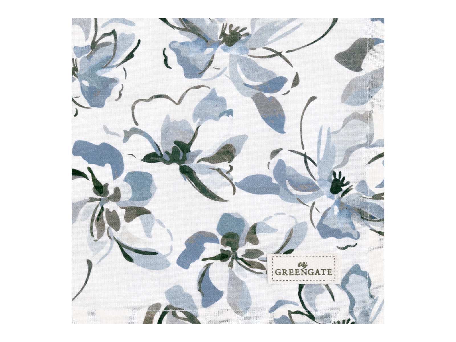 Greengate Evia Stoffserviette olive green 40x40cm Freisteller 1