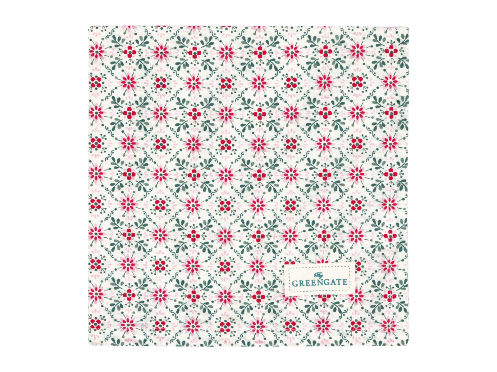 Greengate Nenne Stoffserviette weiß 40x40cm - Produktbild 1