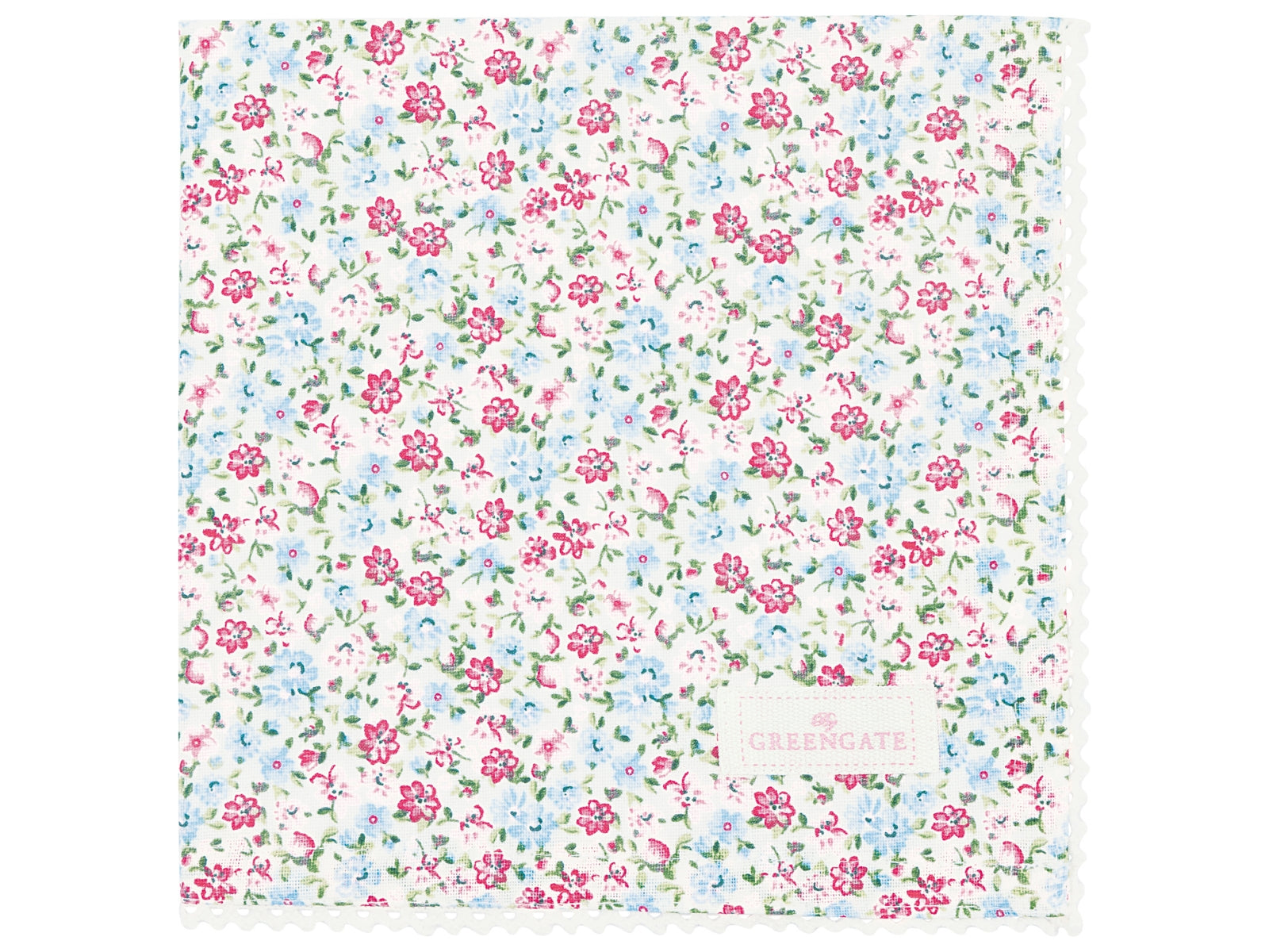 Greengate Louisa Stoffserviette mit Spitze white 40x40cm Freisteller 1