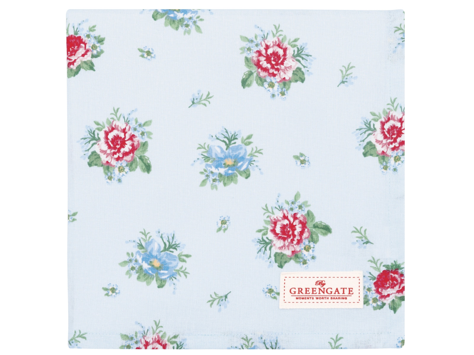 Greengate Alivia Tischdecke pale blue 100x100cm Freisteller 1