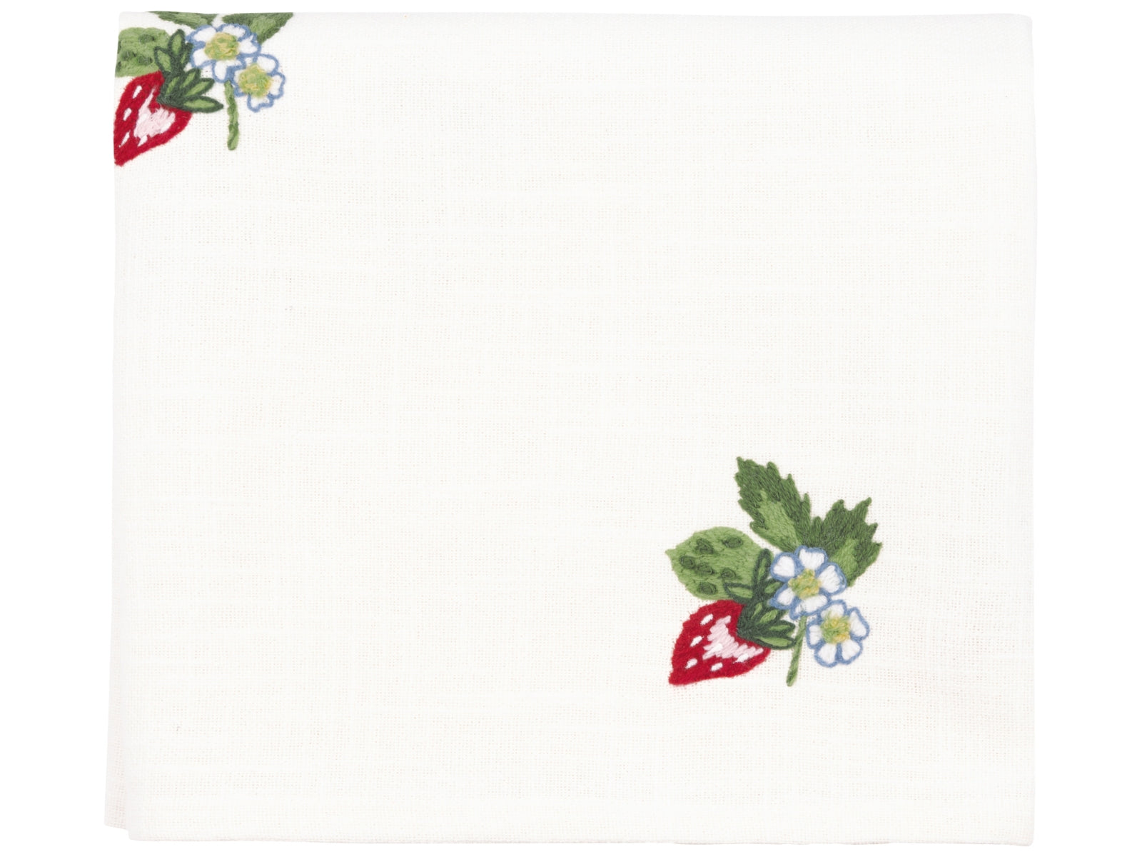 Greengate Berry Tischdecke mit Stickerei white 100x100cm Freisteller 1