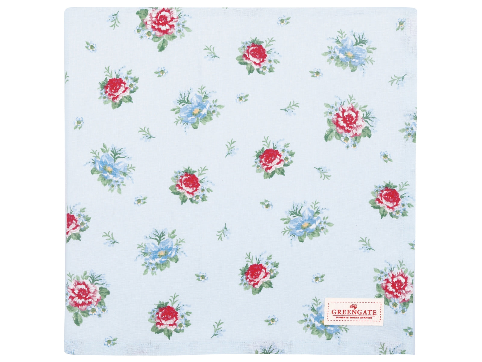 Greengate Alivia Tischdecke pale blue 150x150cm Freisteller 1
