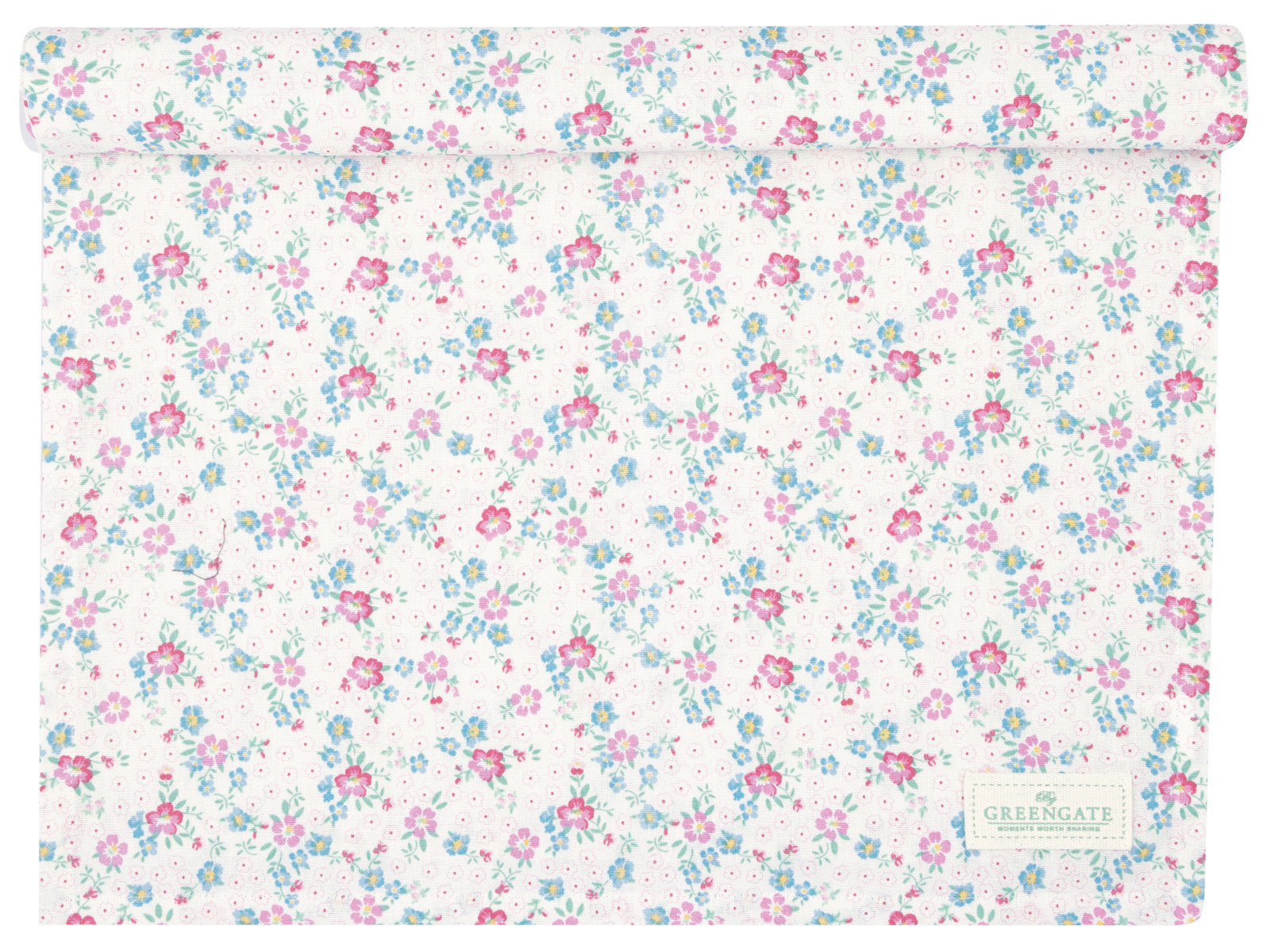 Greengate Allyna Tischläufer white 140x45cm Freisteller 1