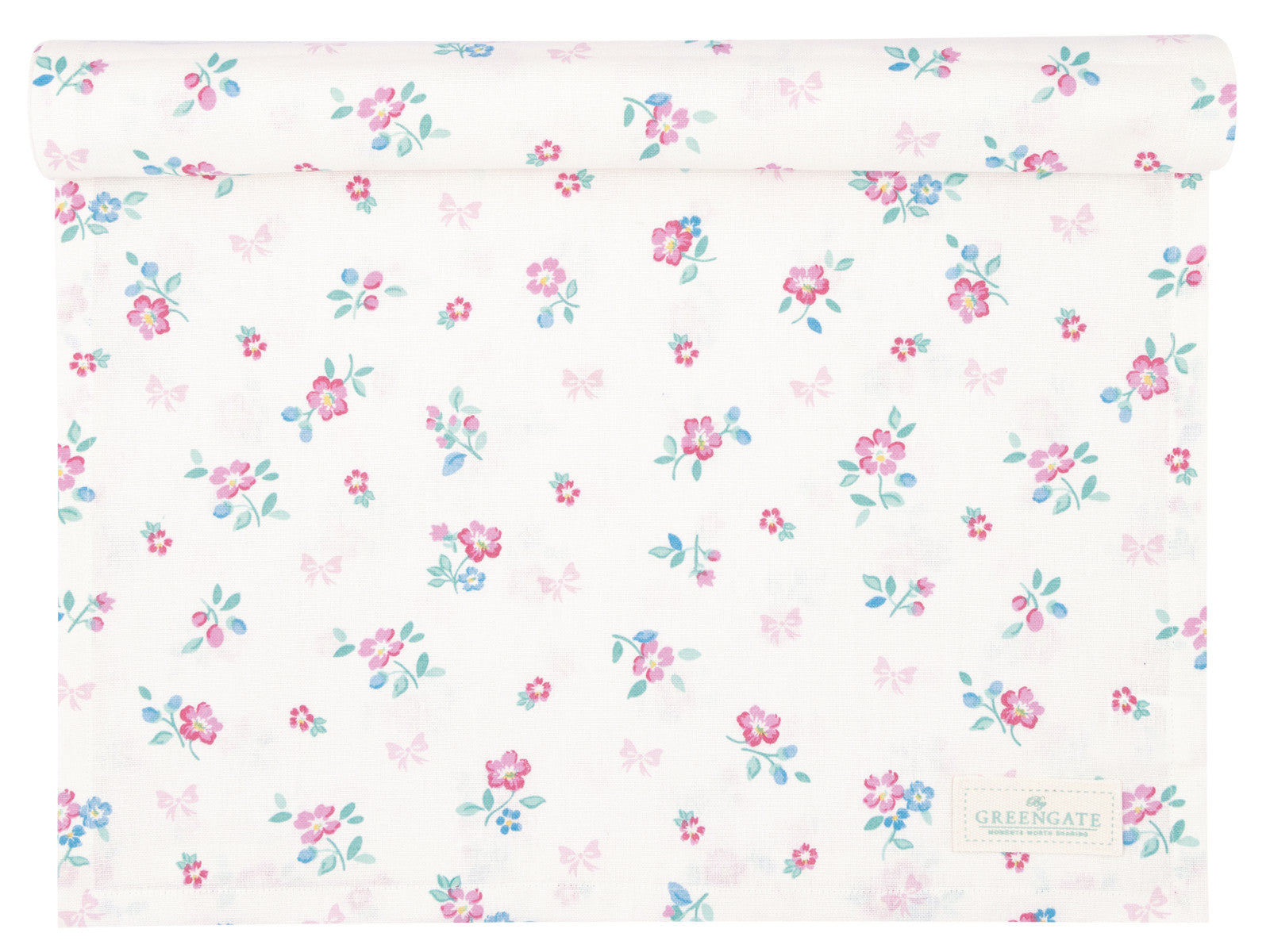 Greengate Athea Tischläufer white 140x45cm Freisteller 1