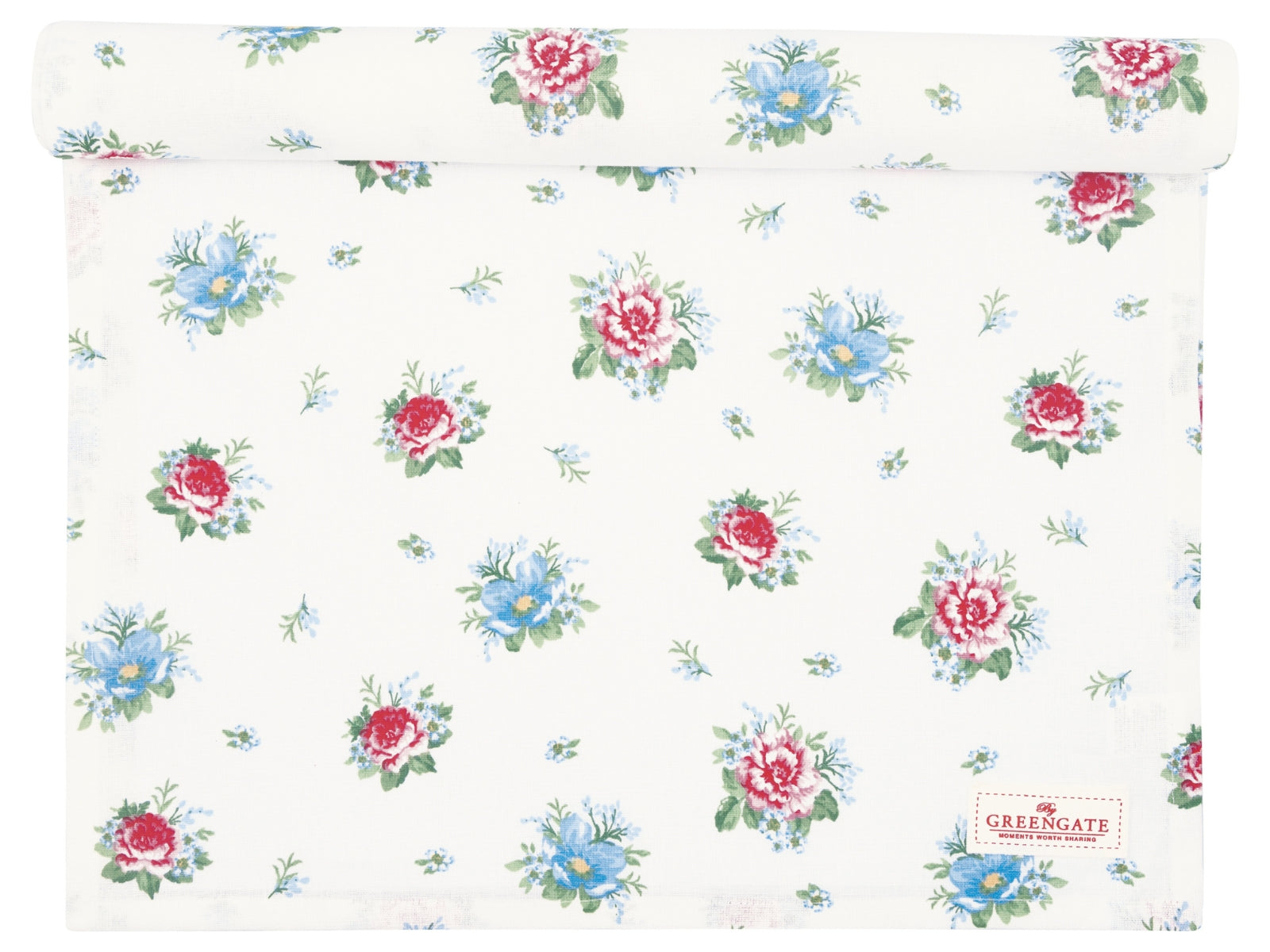 Greengate Alivia Tischläufer white 140x45cm Freisteller 1