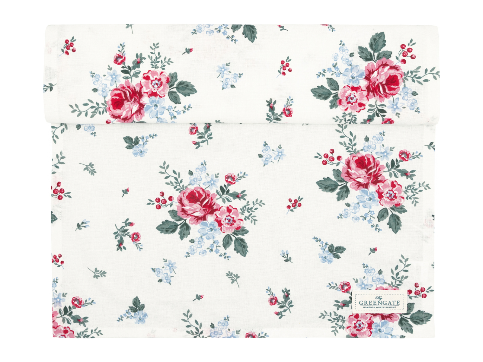 Greengate Erica Tischläufer weiß 140x45cm - Produktbild 1