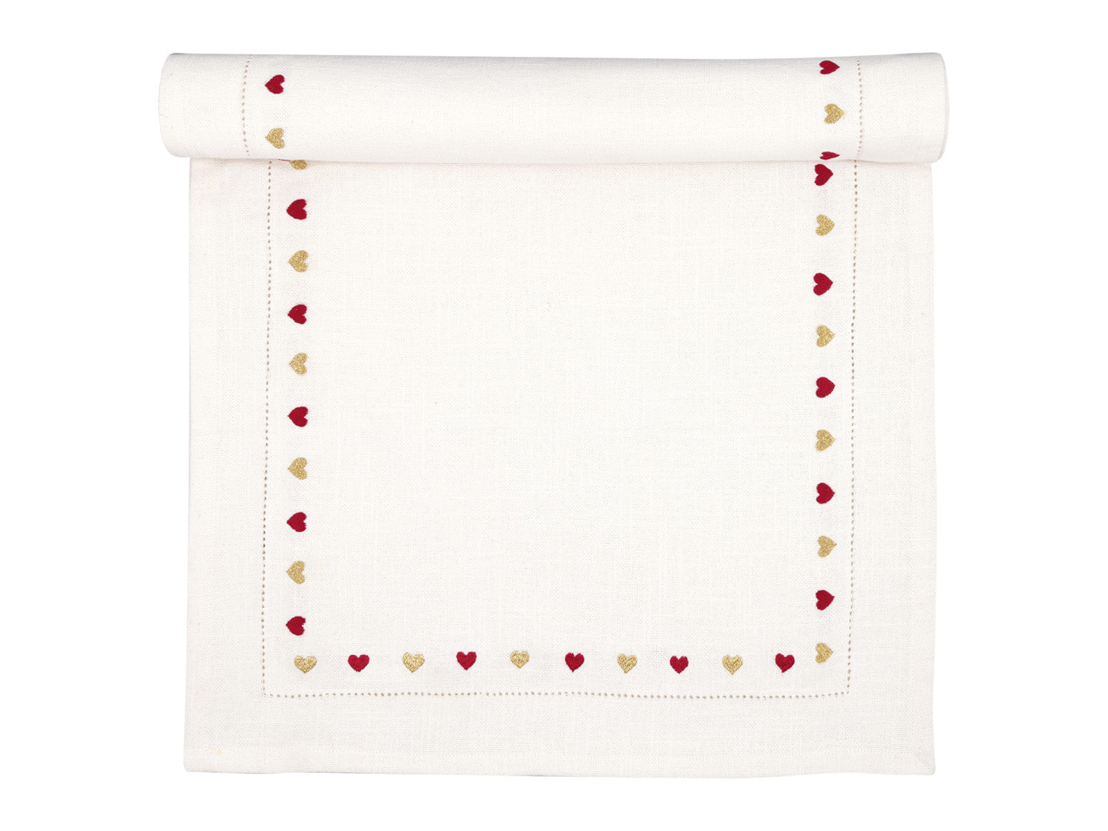 Greengate Grace Tischläufer bestickt white 140x45cm Freisteller 1