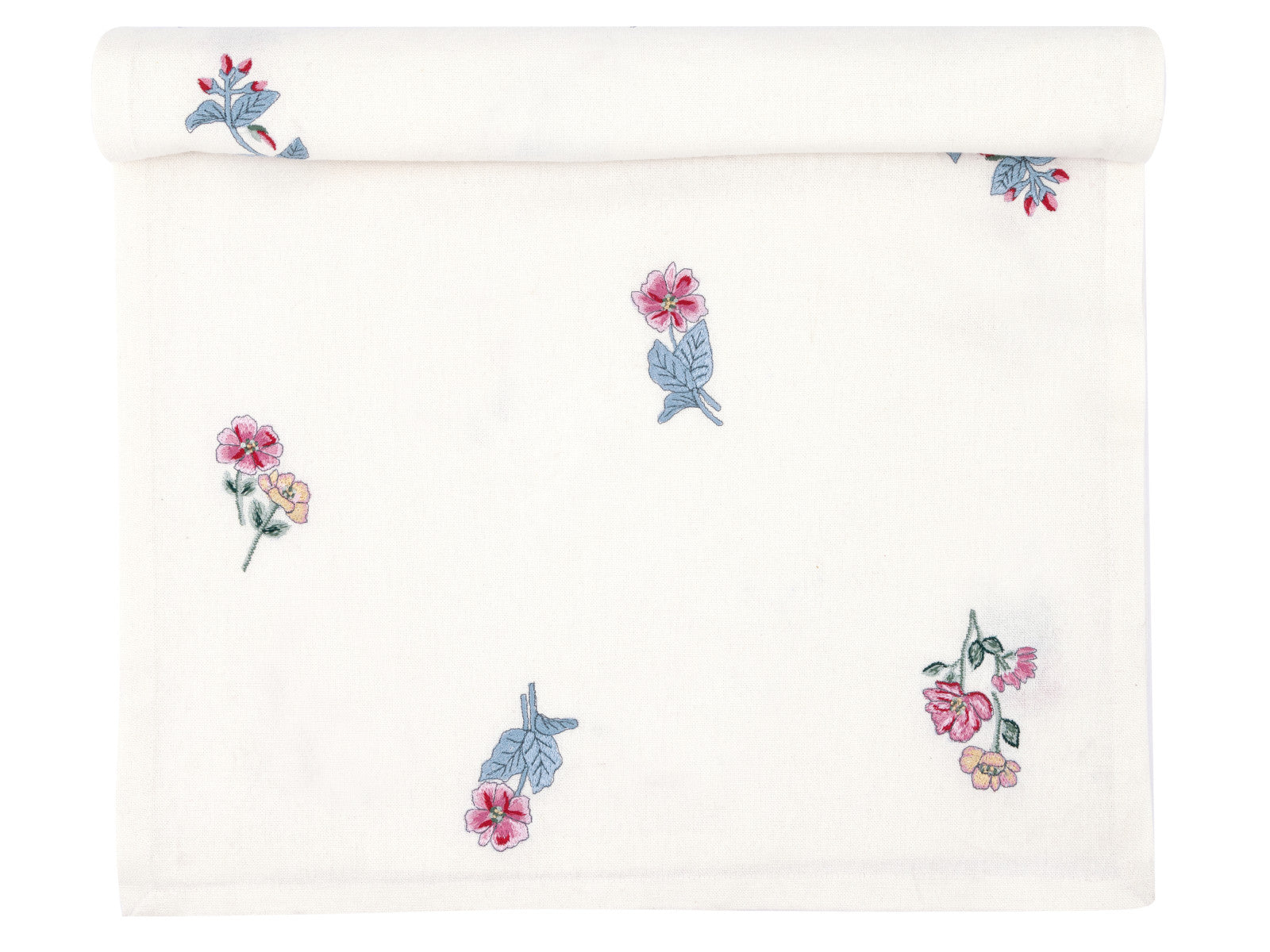 Greengate Portia Tischläufer white 140x45cm Freisteller 1