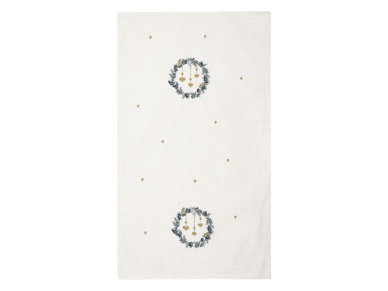 Greengate Zelda Tischläufer mit Stickerei weiß 140x40cm - Produktbild 1