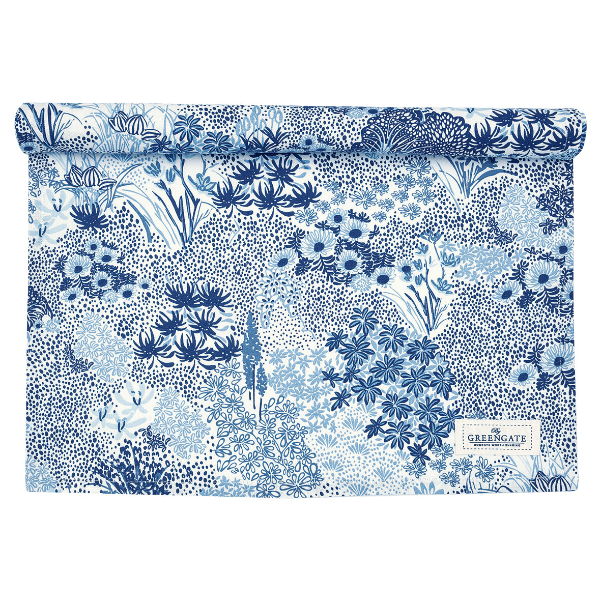 Greengate Kristel Tischläufer blue 140x45cm