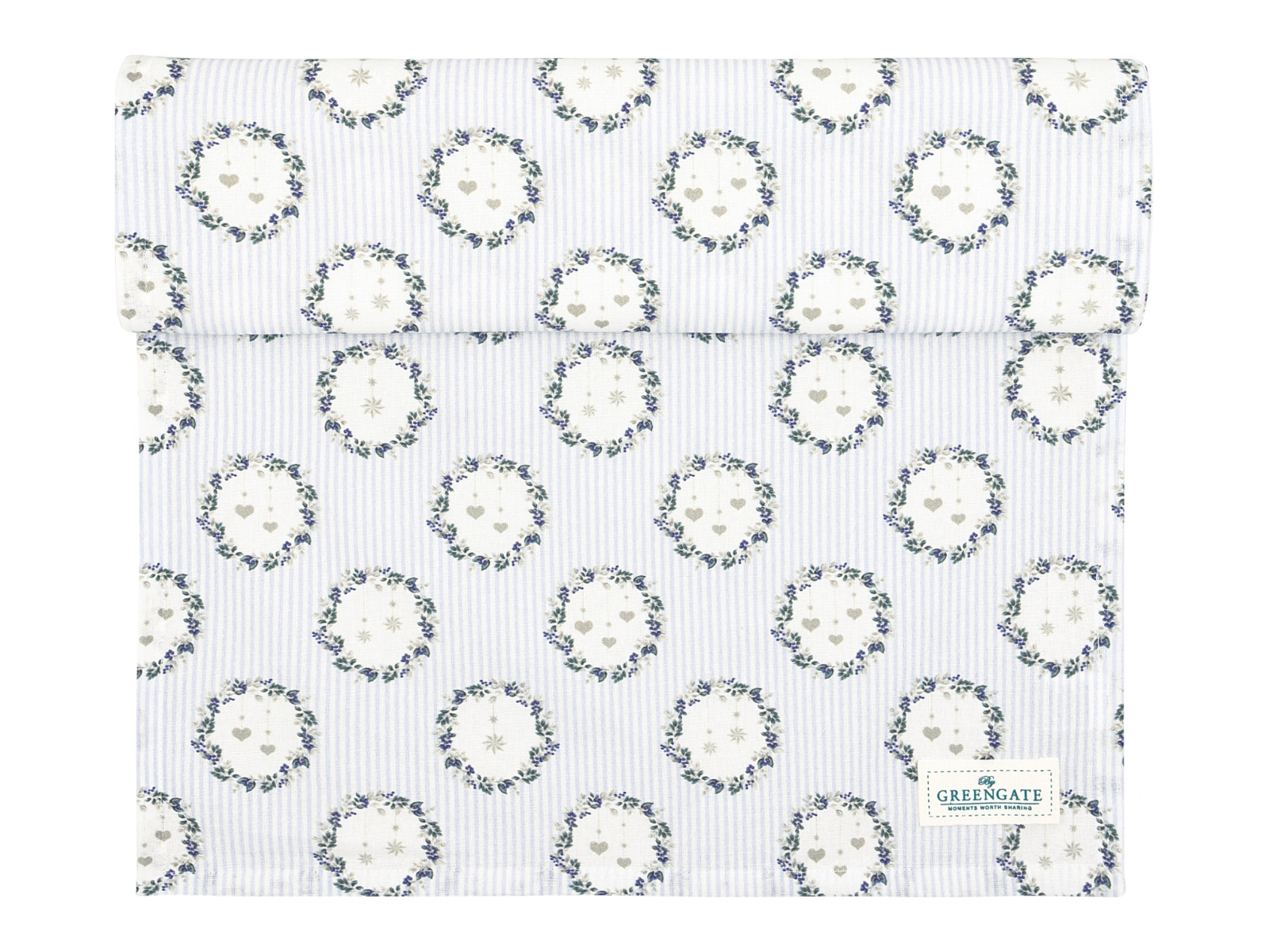 Greengate Zelda Tischläufer weiß 140x45cm - Produktbild 1