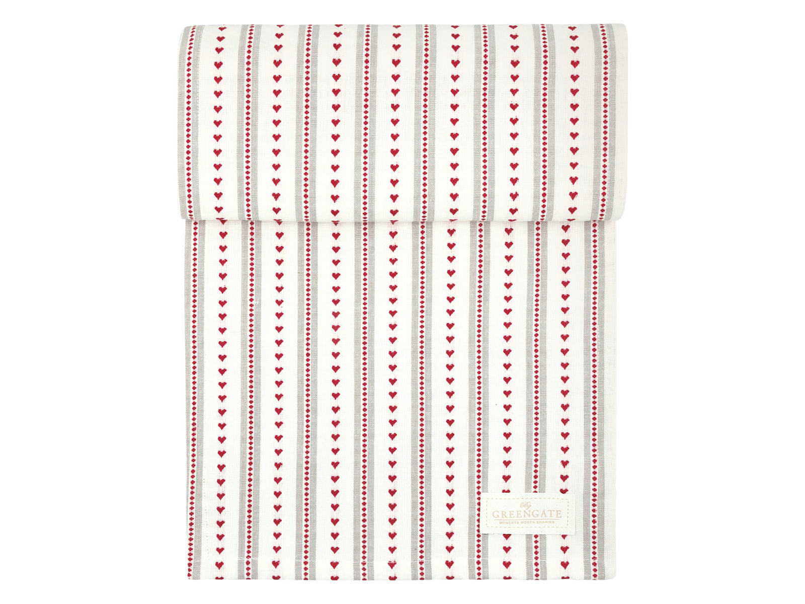 Greengate Esther Tischläufer rot 220x30cm - Produktbild 1