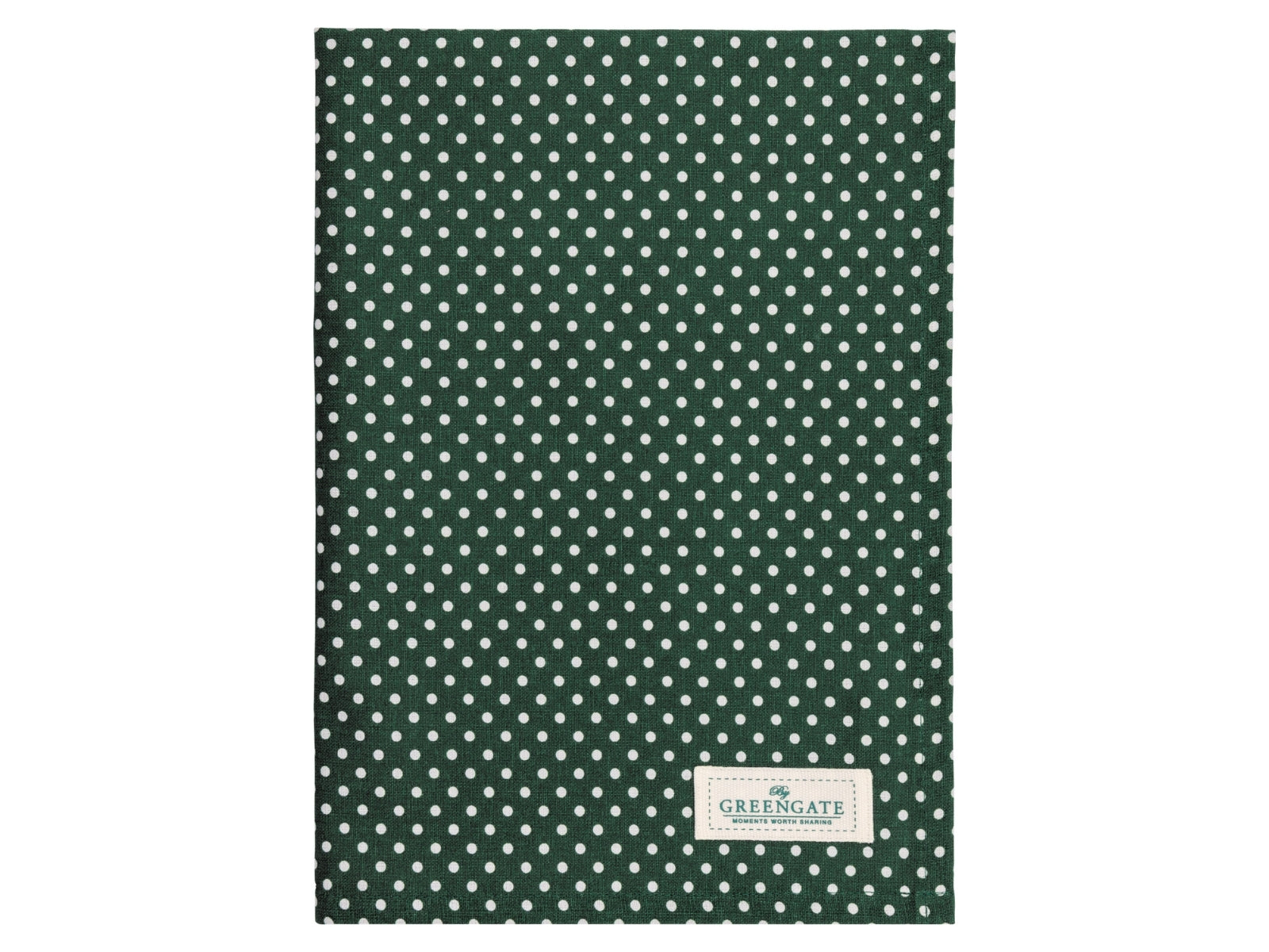 Greengate Dotty Geschirrtuch dark green 70x50cm - Produktbild 1