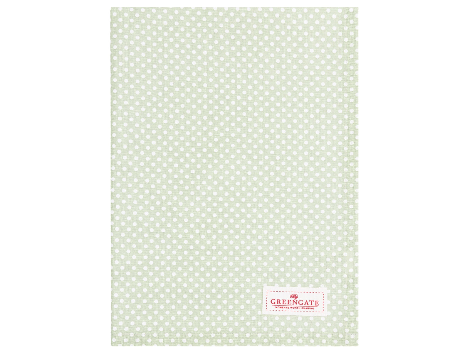 Greengate Dotty Geschirrtuch pale green 70x50cm Freisteller 1