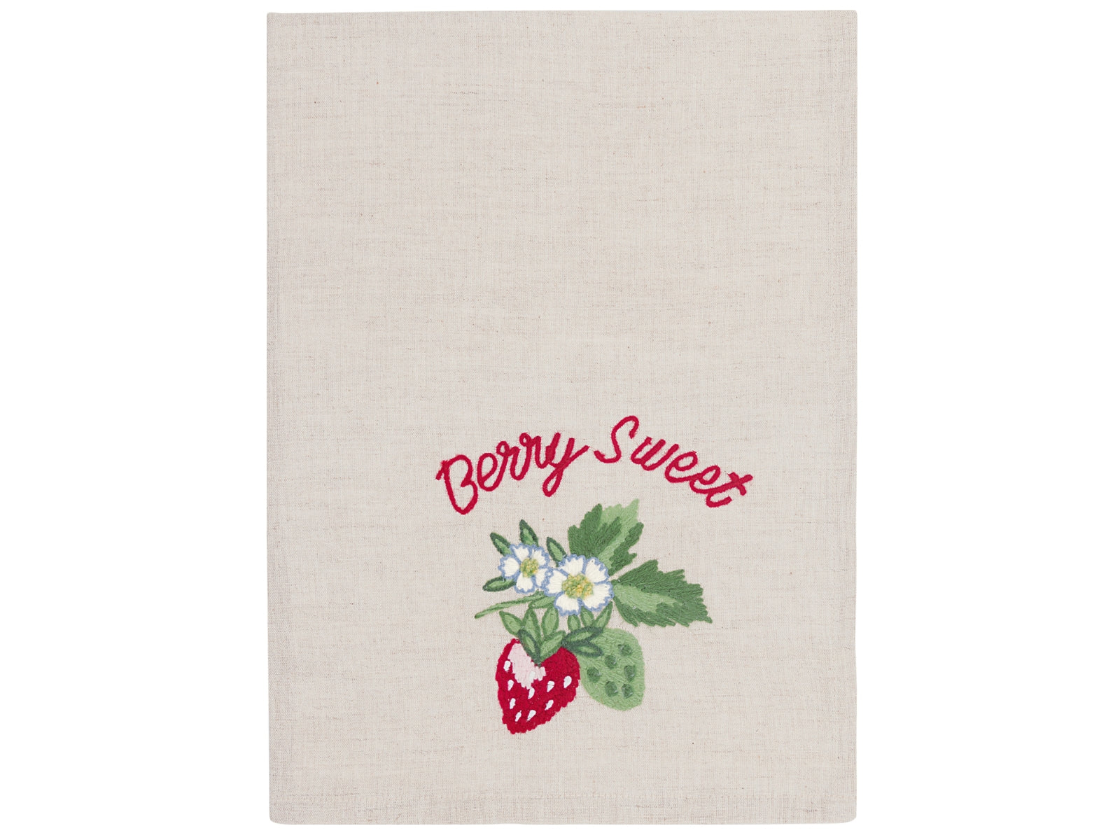 Greengate Berry Geschirrtuch mit Stickerei sand 70x50cm - Produktbild 1