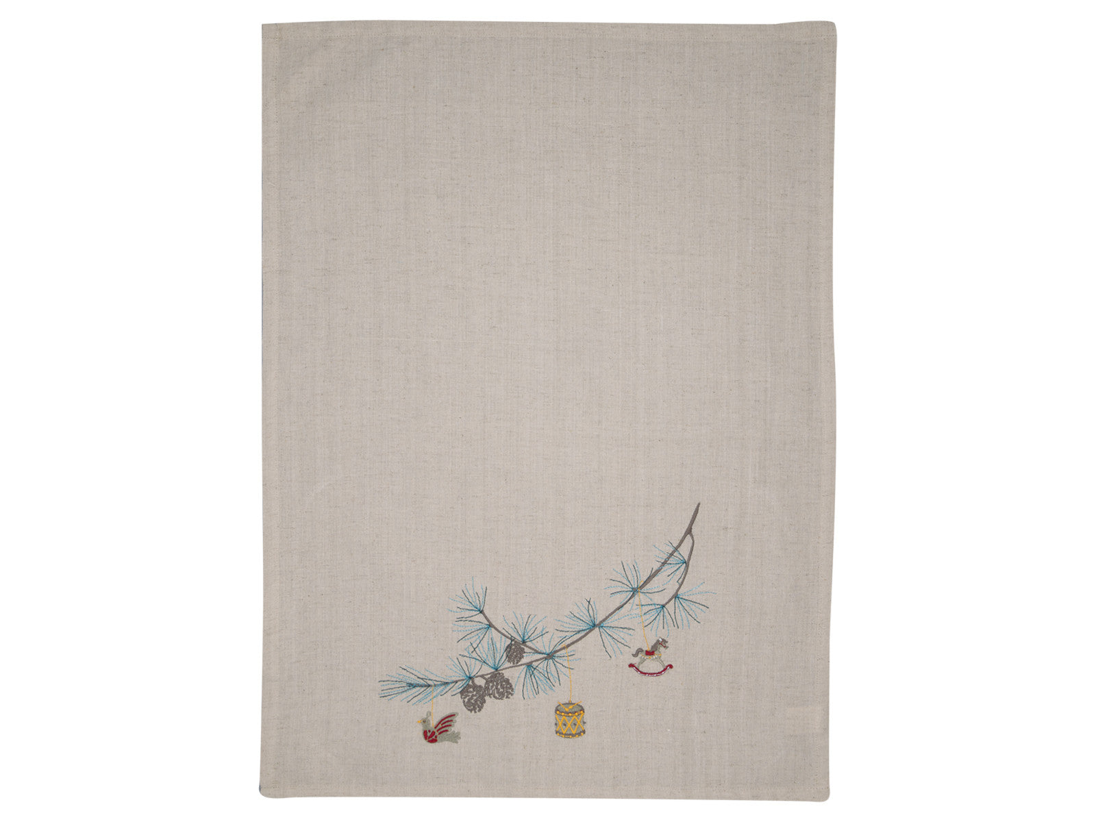 Greengate Xmas Geschirrtuch bedruckt pale grey 70x50cm Freisteller 1