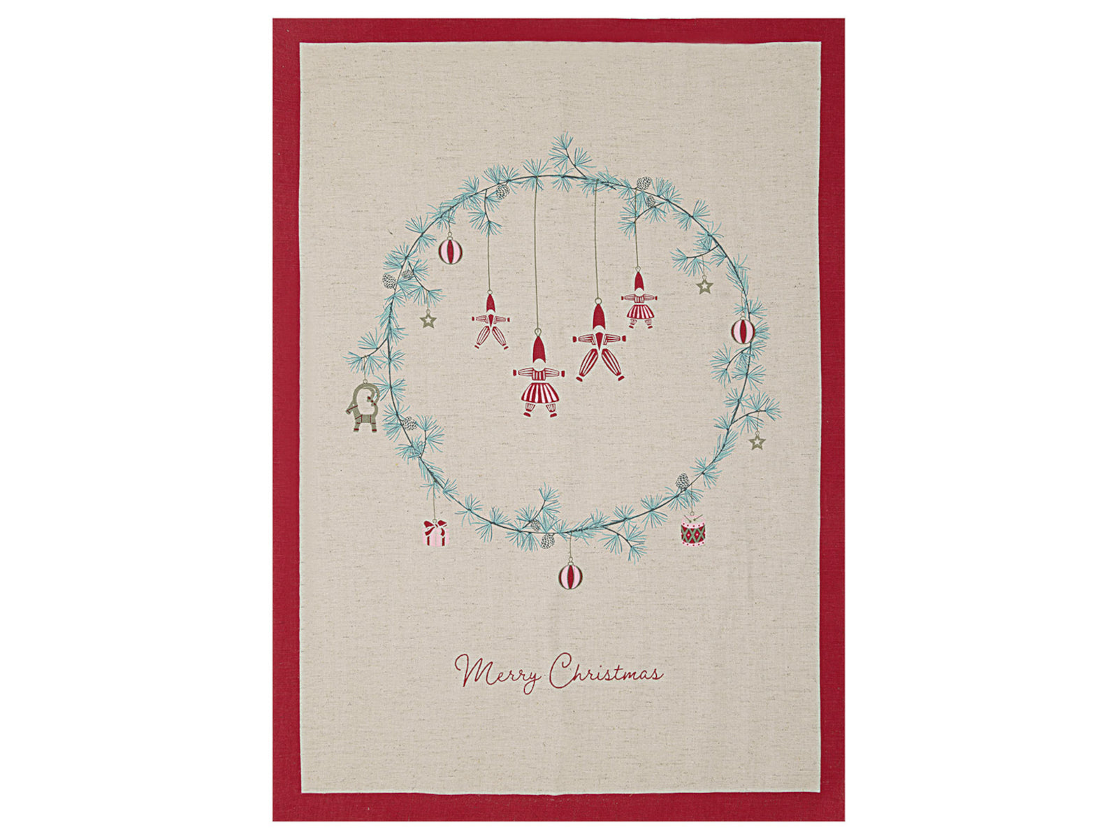 Greengate Juana Geschirrtuch bedruckt sand 70x50cm Freisteller 1