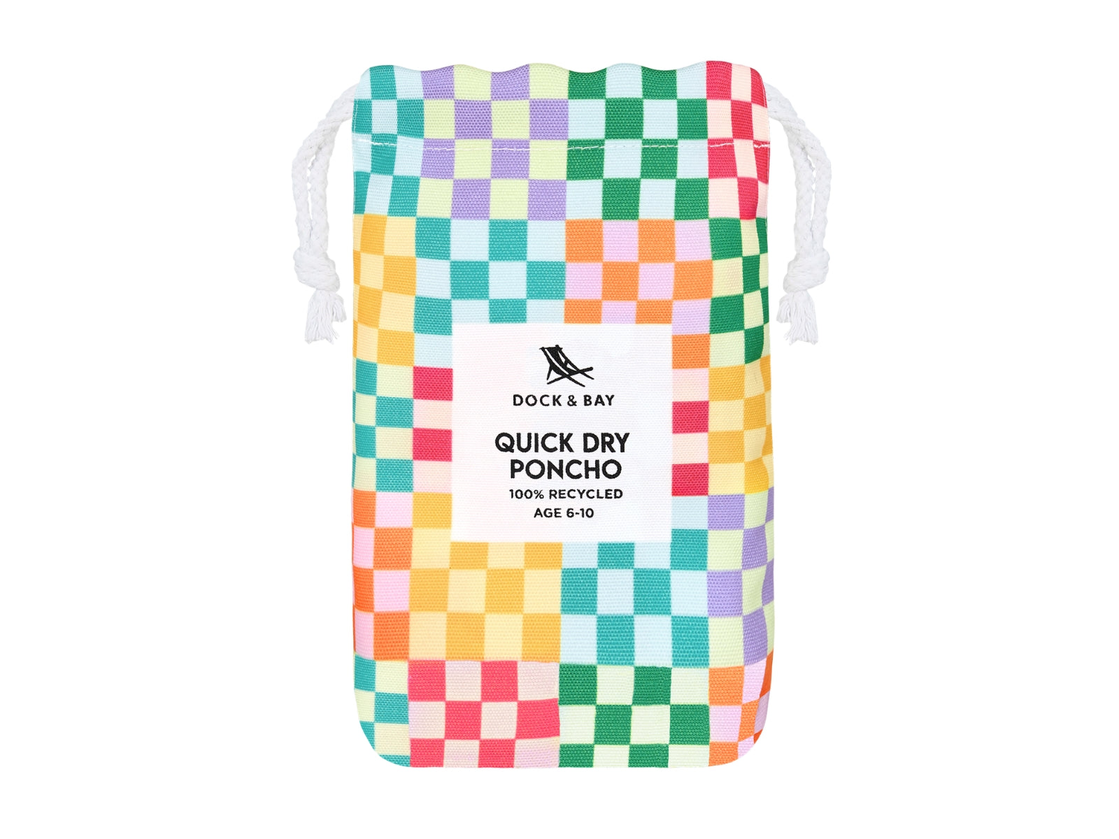 Dock & Bay Kinder-Badeponcho M Check Me Out 75x55cm - Produktbild 2
