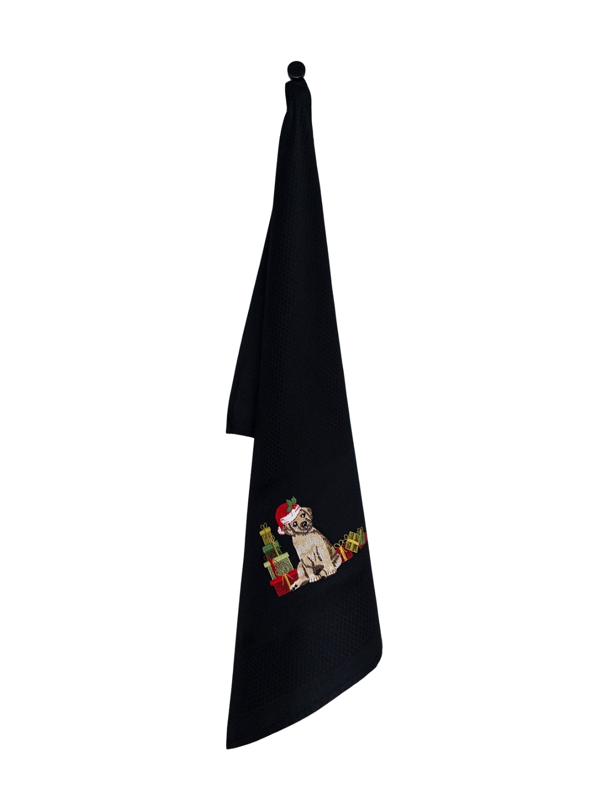 Vista Portuguese Geschirrtuch Christmas Dog schwarz 50x70cm - Produktbild 1