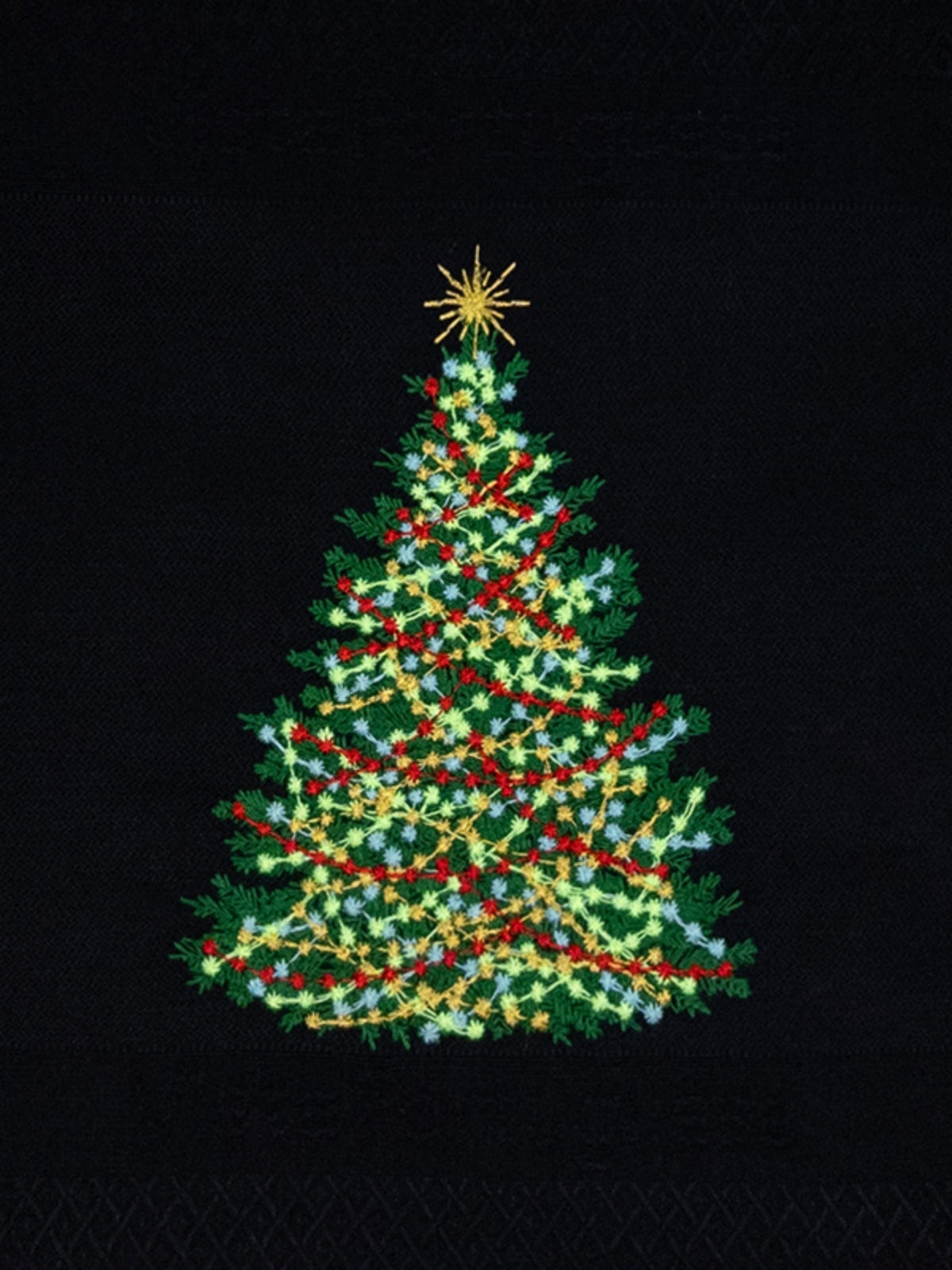 Vista Portuguese Geschirrtuch Christmas Tree schwarz 50x70cm - Produktbild 2