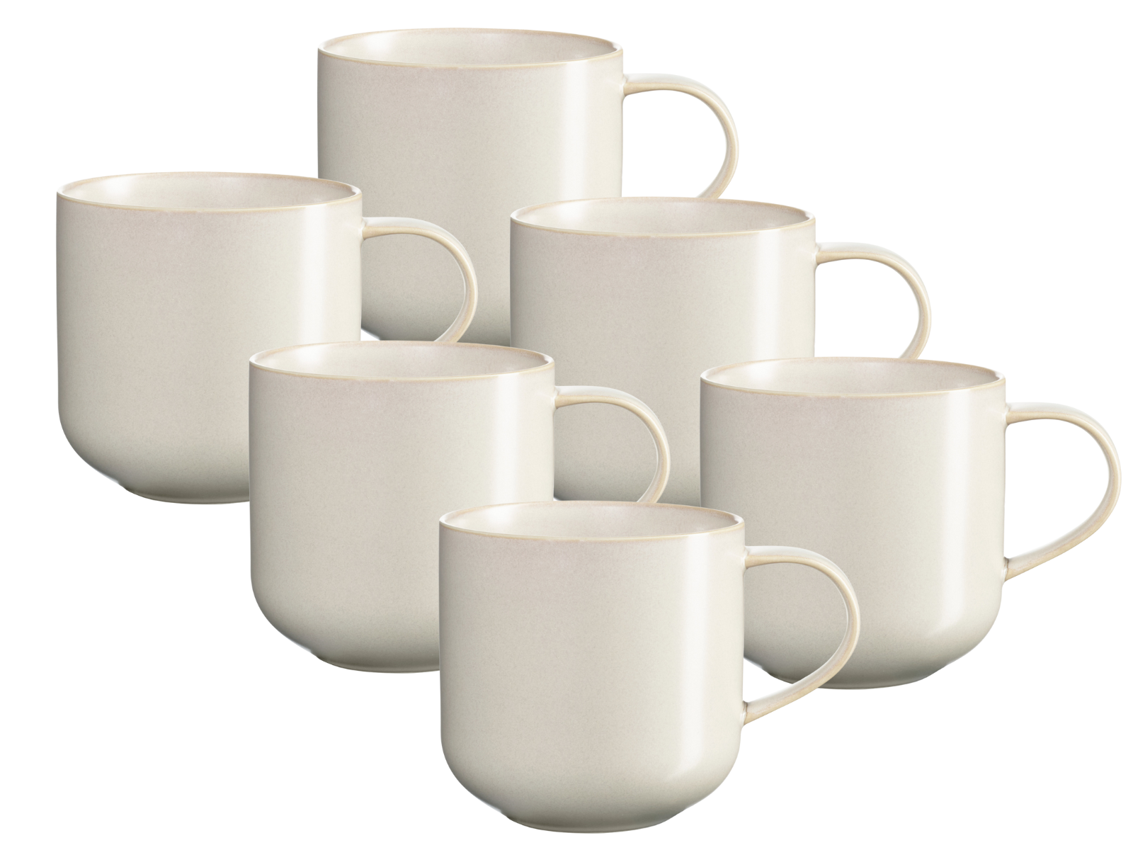 ASA Selection COPPA Henkelbecher tofu 0,4l Set6 Freisteller 