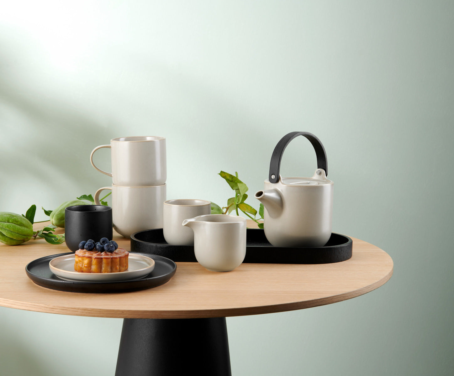 ASA Selection coppa Teekanne mit Holzgriff tofu 1,0l Lifestyle1