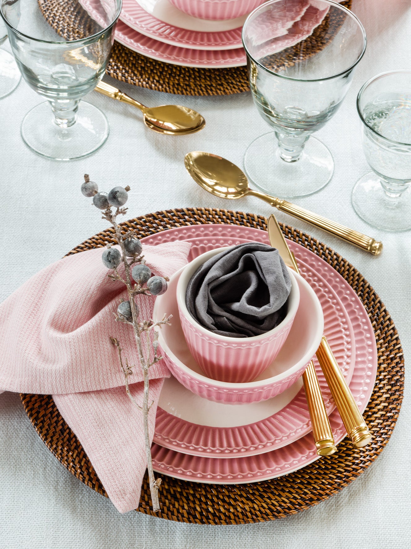 Greengate Alice Frühstücksset dusty rose 12tlg