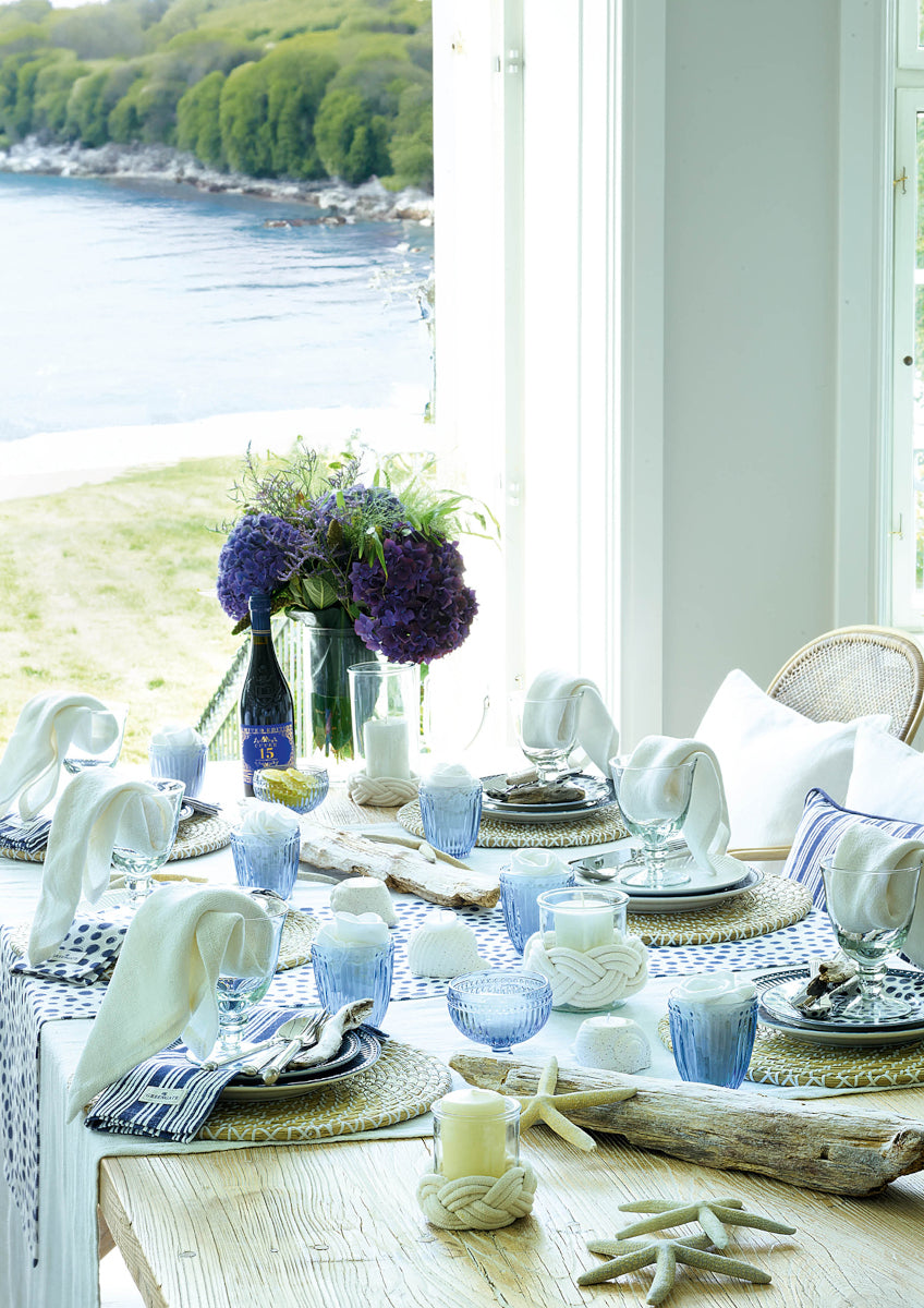 Greengate Valetta Geschirrtuch blue 70x50cm Lifestyle 1