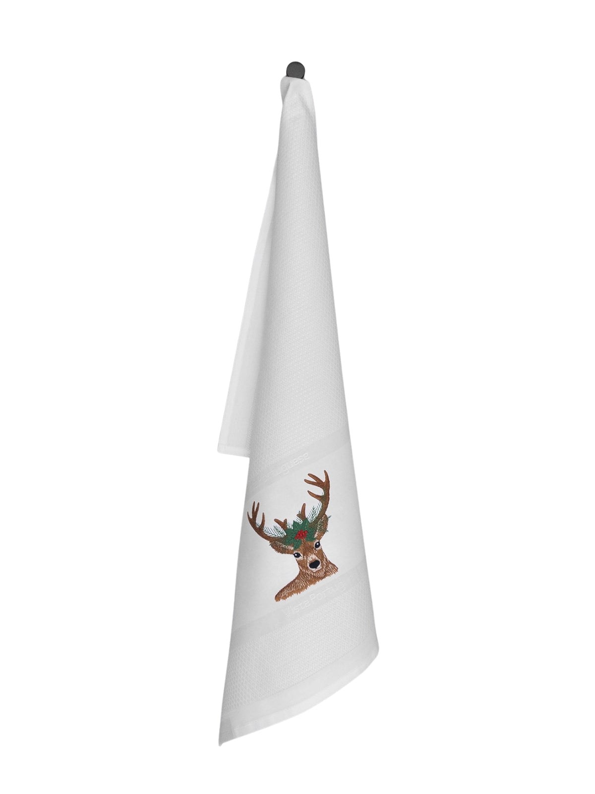 Vista Portuguese Geschirrtuch Christmas Deer Pine weiß 50x70cm - Produktbild 1