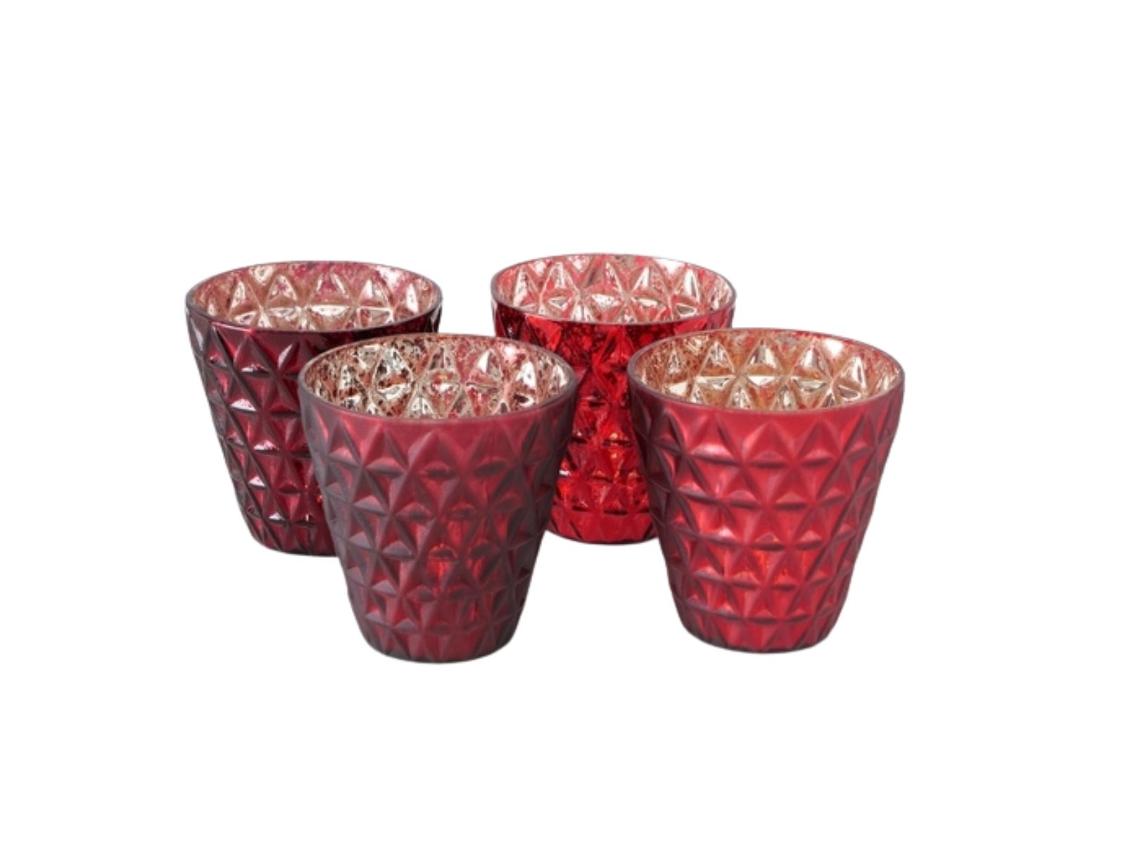 Boltze Leawell Windlicht dunkelrot sortiert 13 cm (1 St) Freisteller 