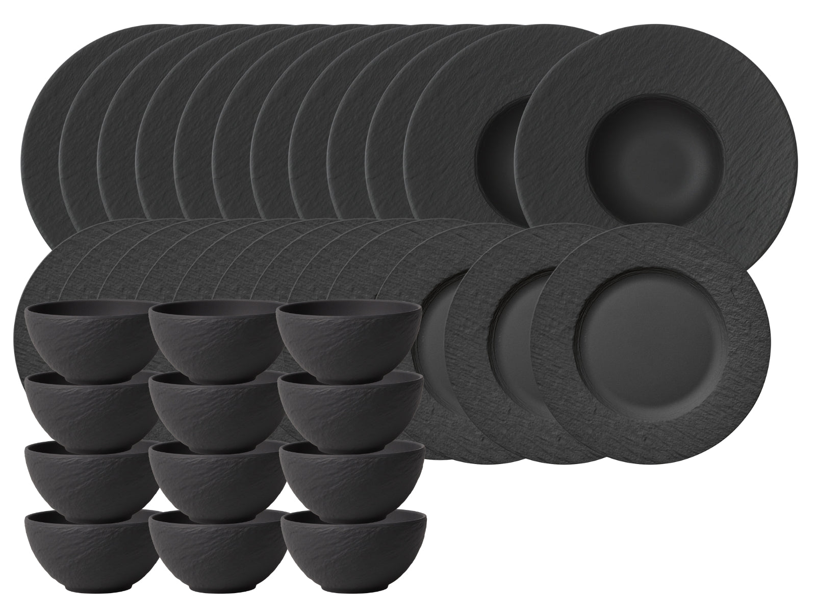 Villeroy & Boch Manufacture Rock Starterset 36tlg