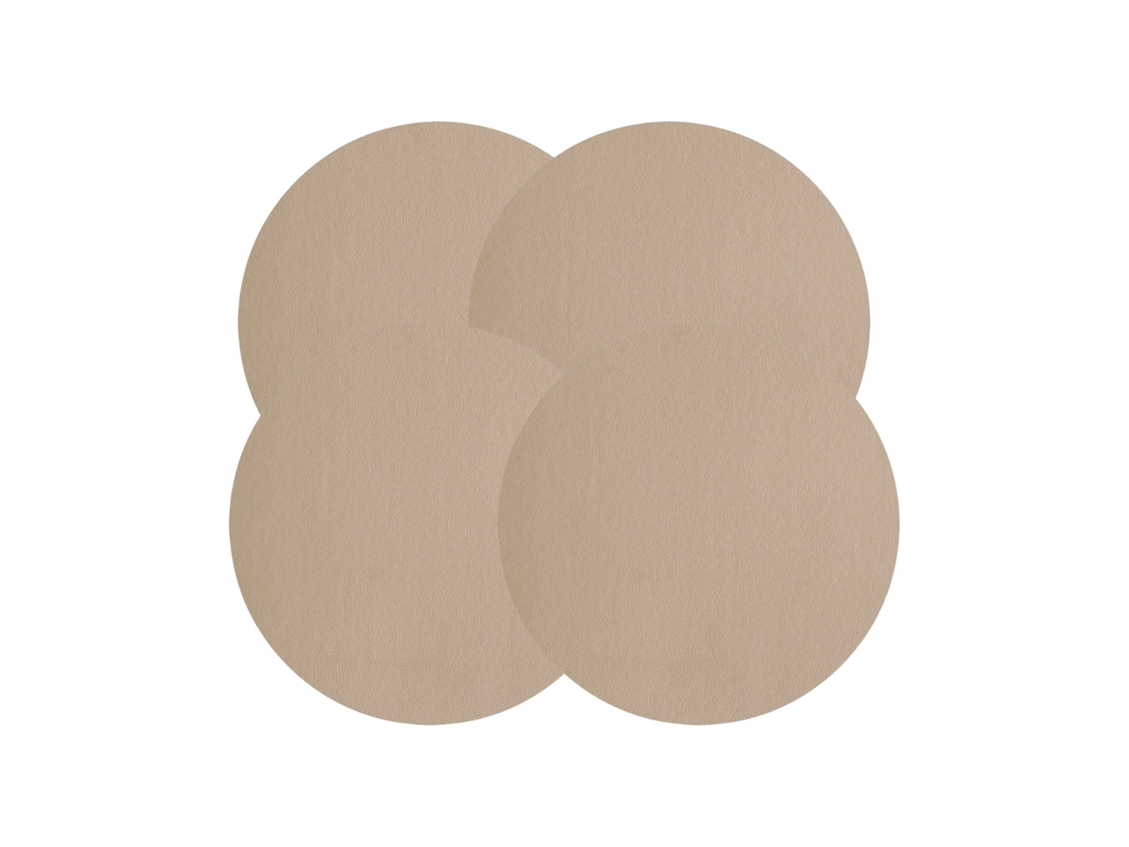 ASA Tischset rund Lederoptik stone 38cm Set4 - Produktbild 1