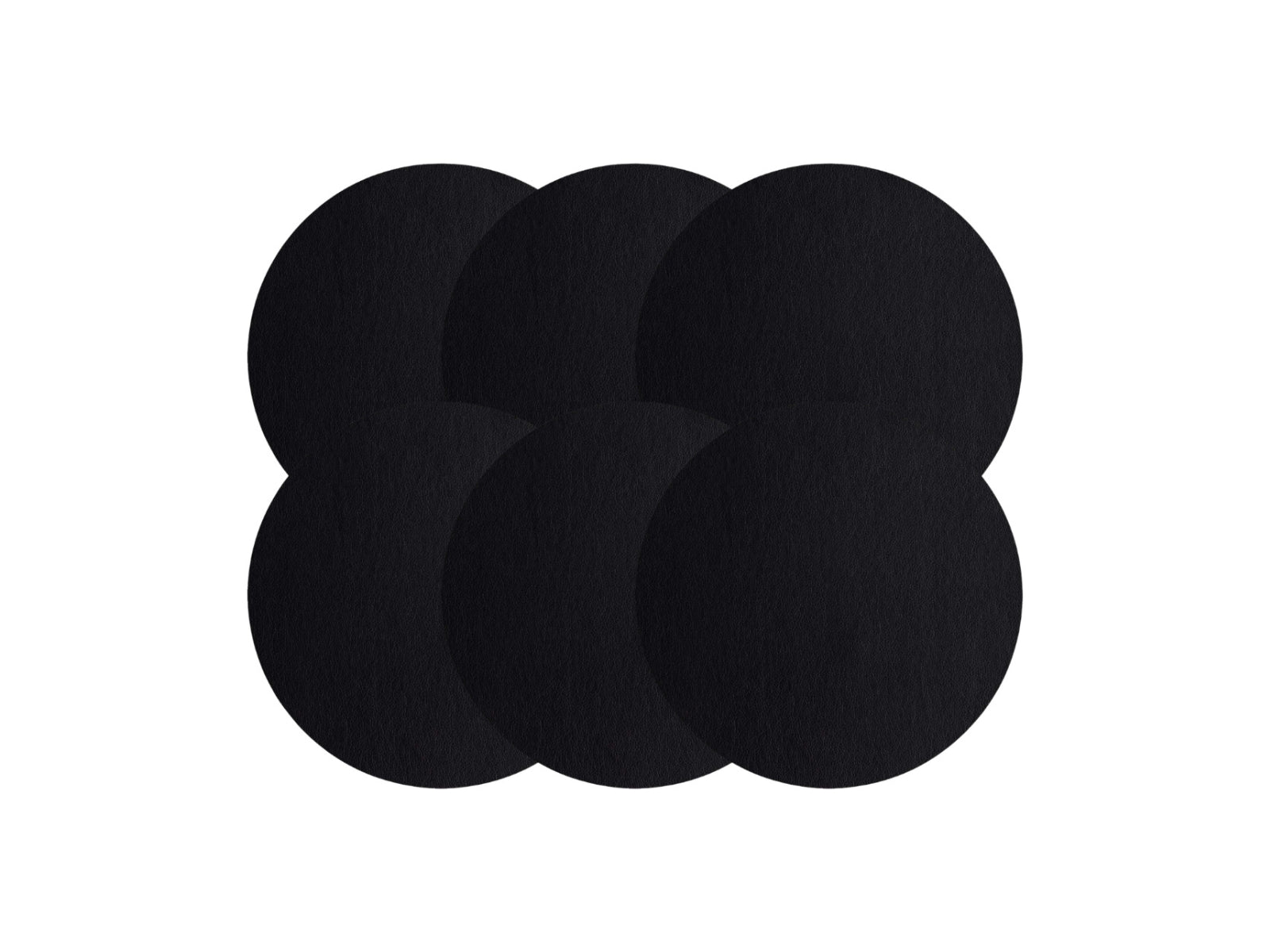 ASA Tischset rund Lederoptik schwarz 38cm Set6 - Produktbild 1