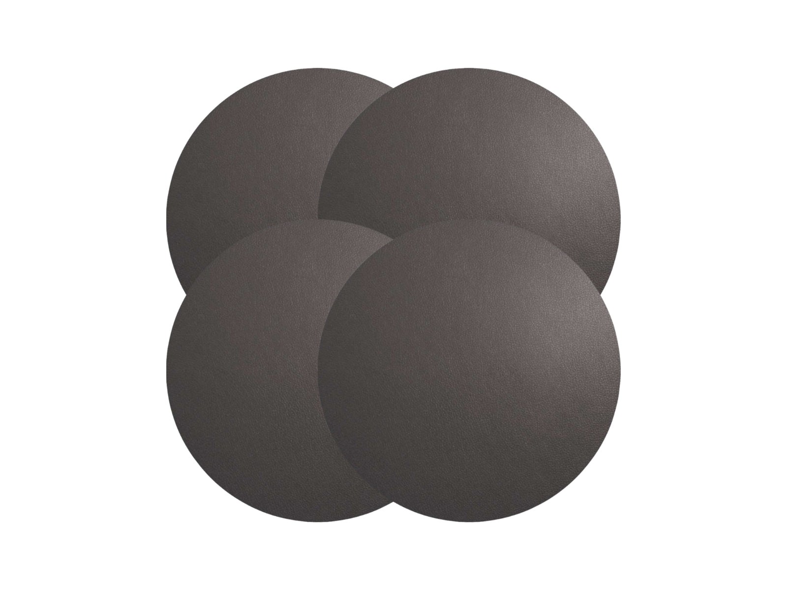 ASA Tischset rund Lederoptik basalt 38cm Set4 - Produktbild 1