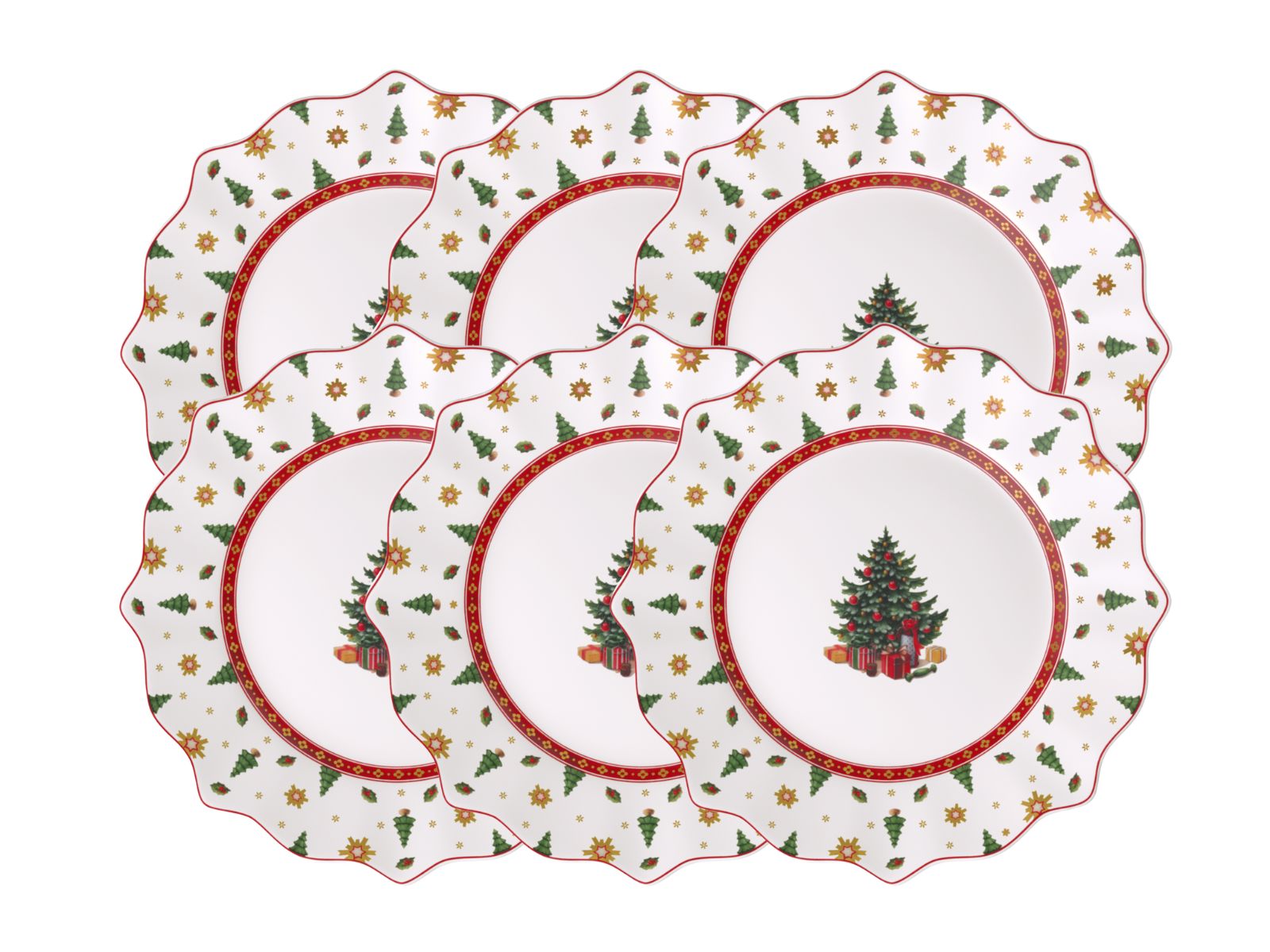 Toy's Delight Frühstücksteller Bäume 24cm - limitiert Set6 Freisteller 