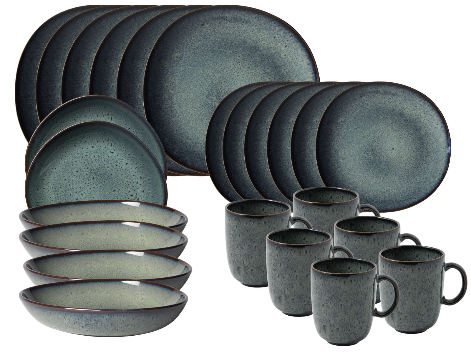 like. by Villeroy & Boch Lave gris Tafelset 24tlg