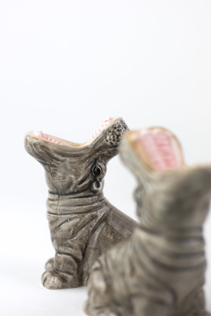 Donkey Products Hungry Hippos Salz- und Pefferstreuer-Set grau Lifestyle 1