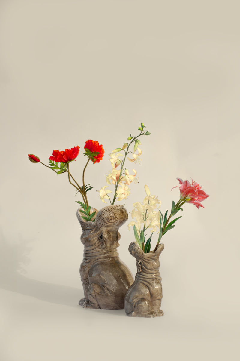 Donkey Products Hungry Hippos Vase grau 42cm Lifestyle 3