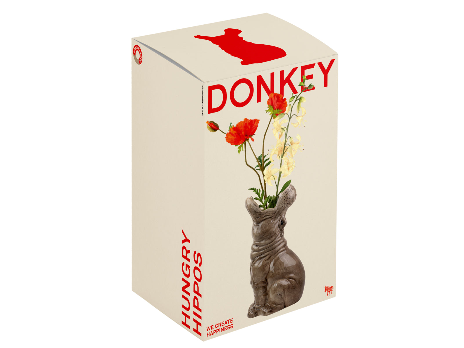 Donkey Products Hungry Hippos Vase grau 42cm Freisteller 4
