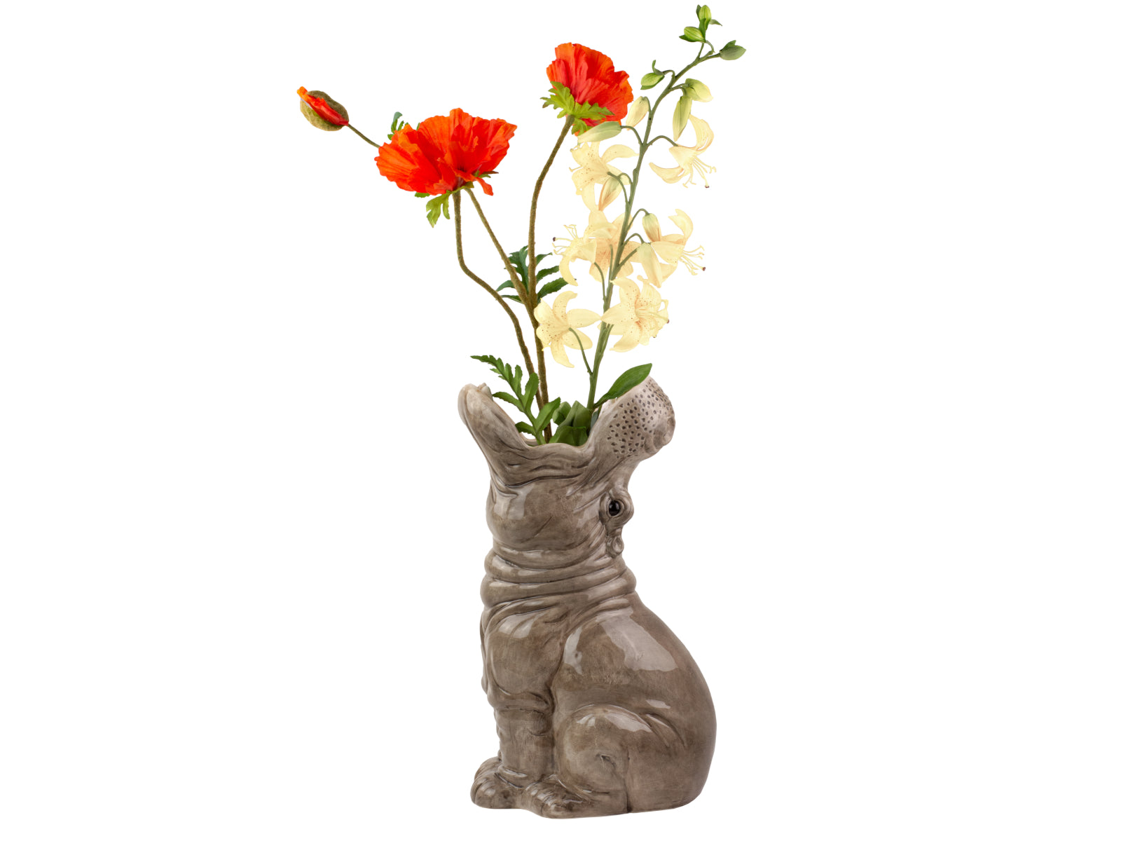 Donkey Products Hungry Hippos Vase grau 30cm Freisteller 5