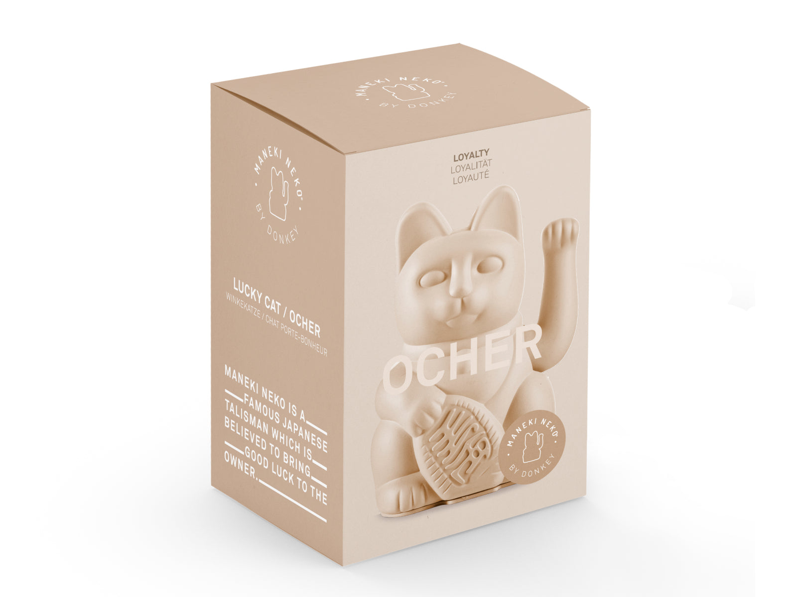 Donkey Products Lucky Cat Classic Winkekatze ocker 15cm Freisteller 2