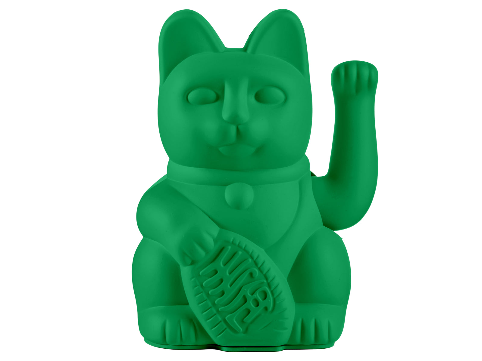 Donkey Products Lucky Cat Classic Winkekatze vivid green 15cm Freisteller 1