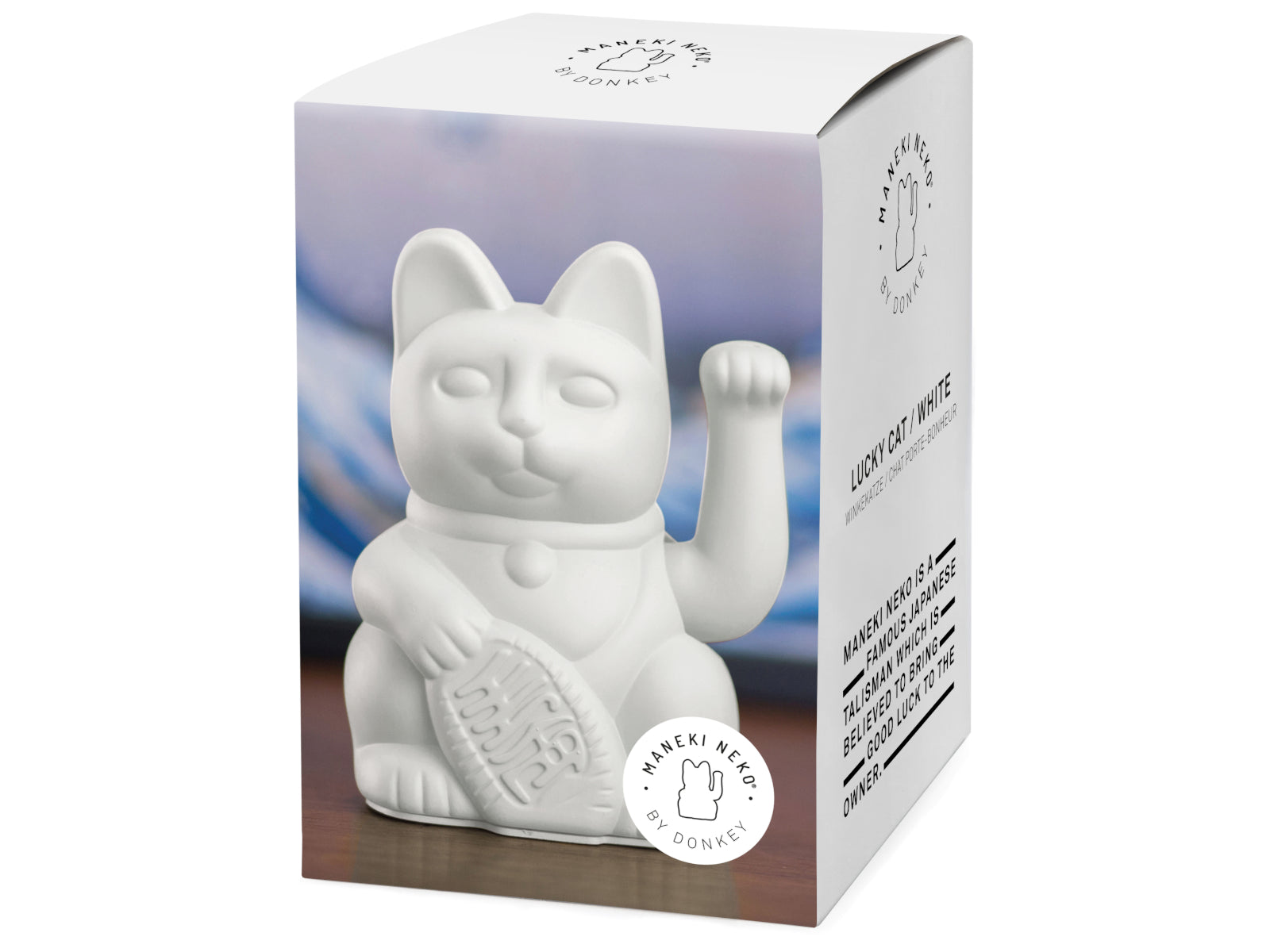 Donkey Products Lucky Cat Classic Winkekatze weiss 15cm Freisteller 2