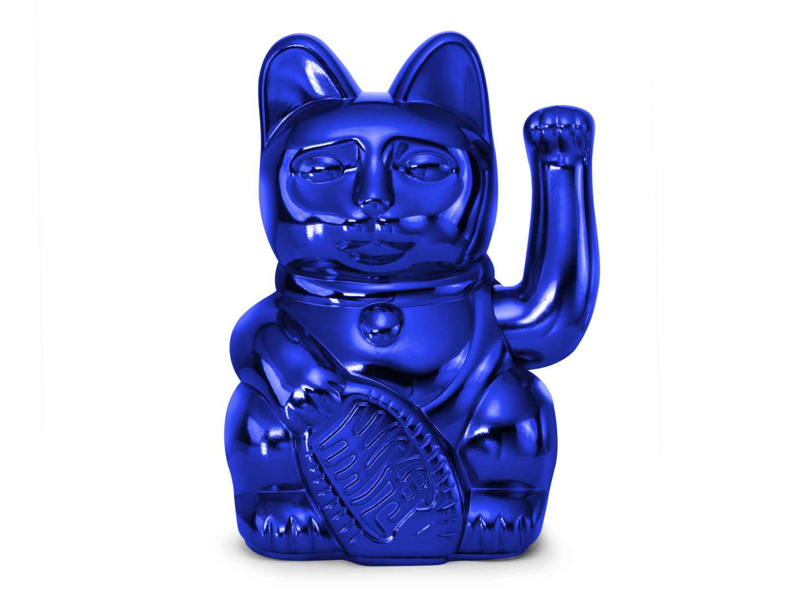 Donkey Products Lucky Cat Cosmic Winkekatze shiny blue 15cm Freisteller 1
