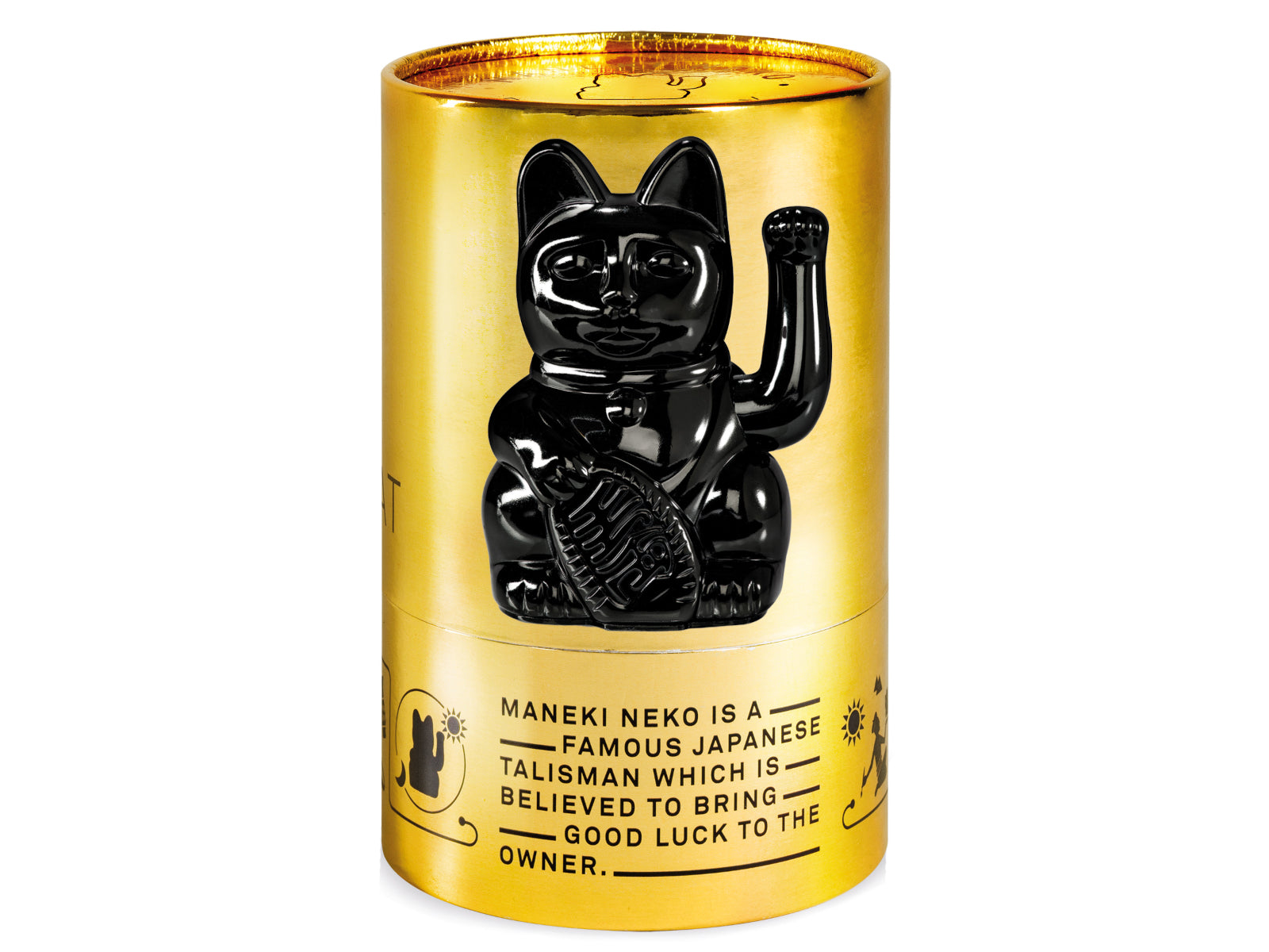 Donkey Products Lucky Cat Egypt Winkekatze schwarz 15cm Freisteller 2