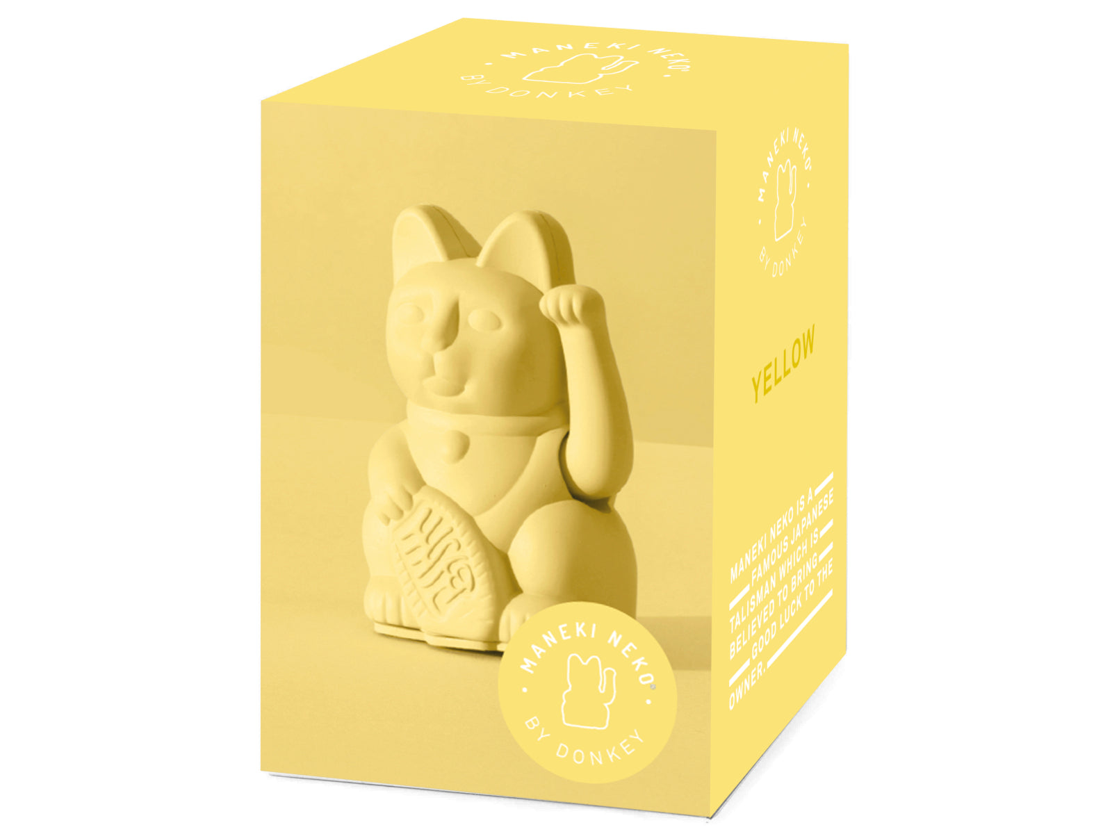 Donkey Products Lucky Cat Mini Winkekatze gelb 10cm Freisteller 2