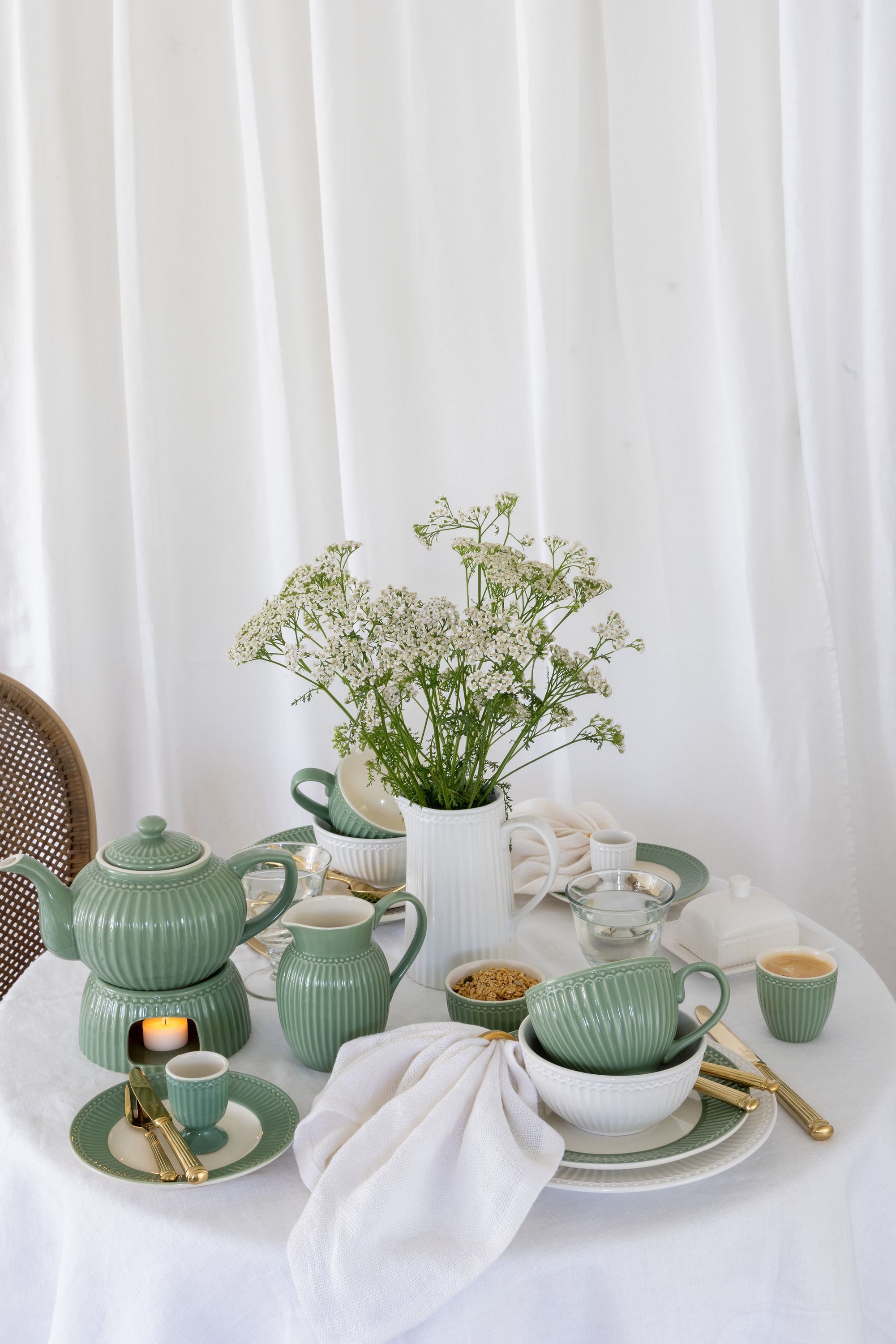 Greengate Alice Speiseteller dusty green 26,5 cm - Produktbild 7