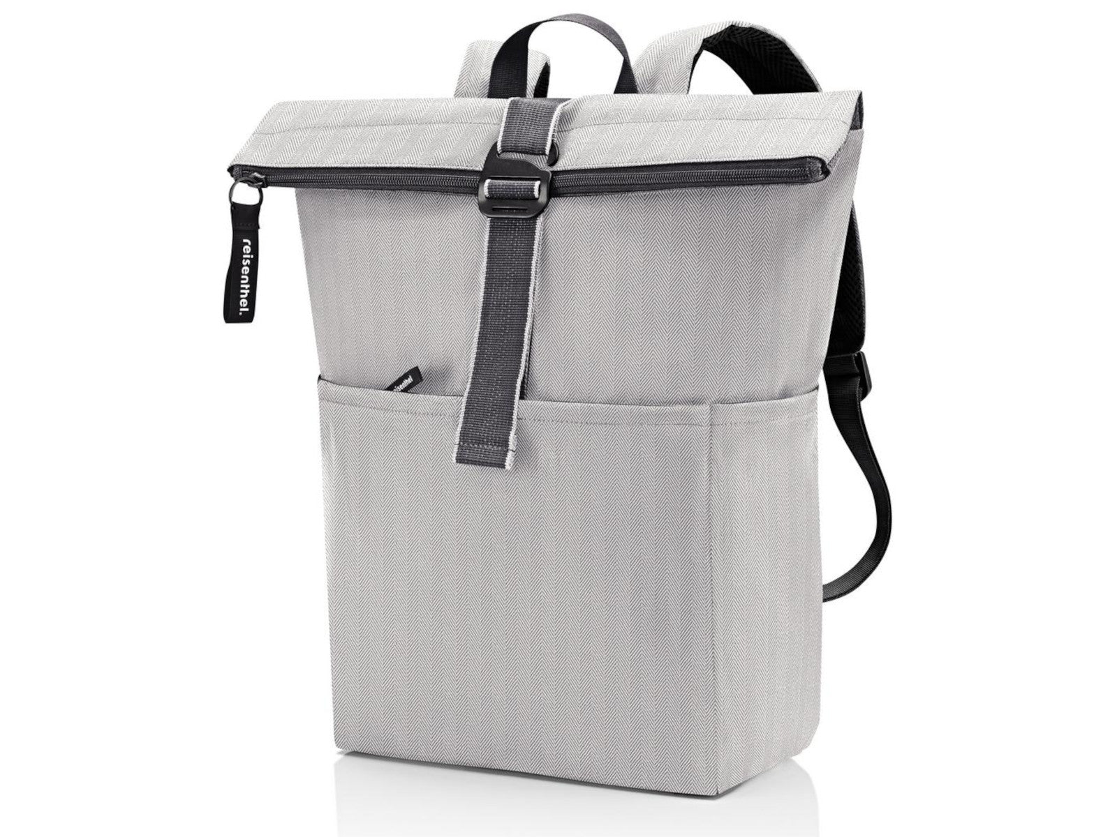 reisenthel rolltop backpack herringbone grey Freisteller 2