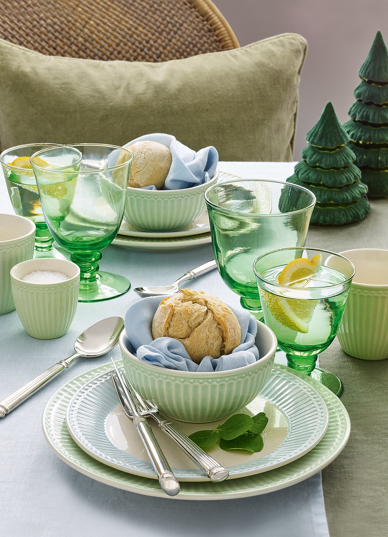 Greengate Alice Schüssel mit Deckel pale green Set3